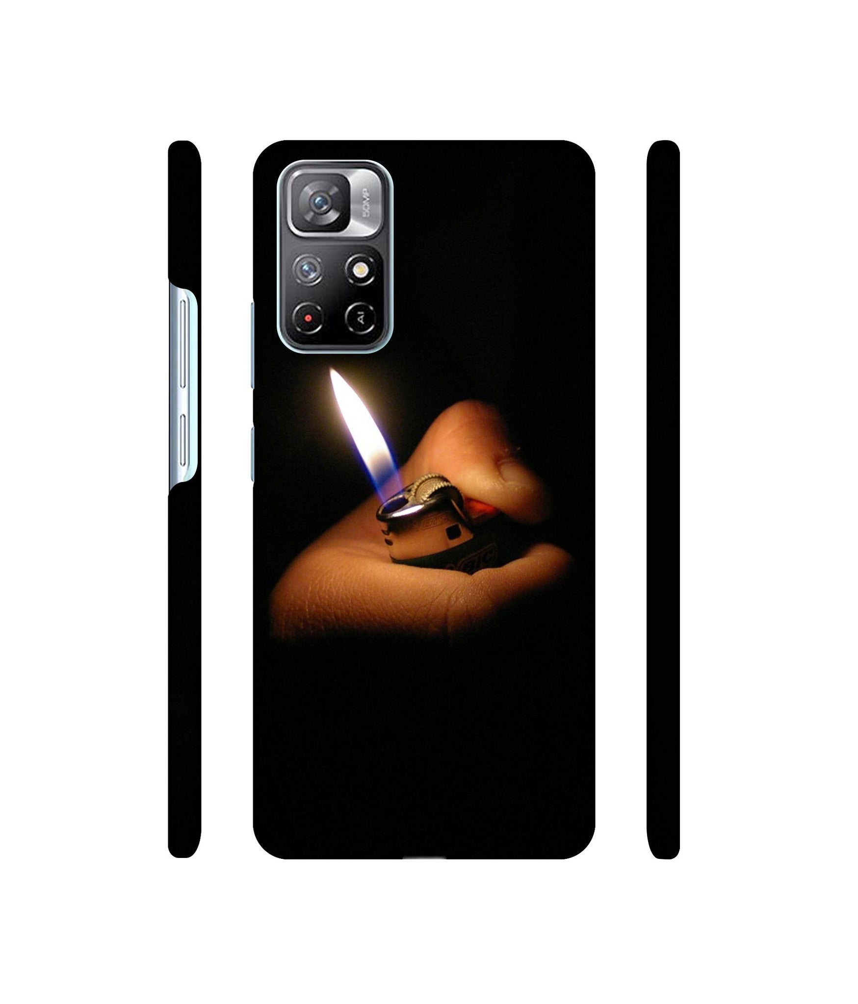 Lighter Flames Designer Hard Back Cover for Mi Redmi Note 11T 5G / Poco M4 Pro 5G