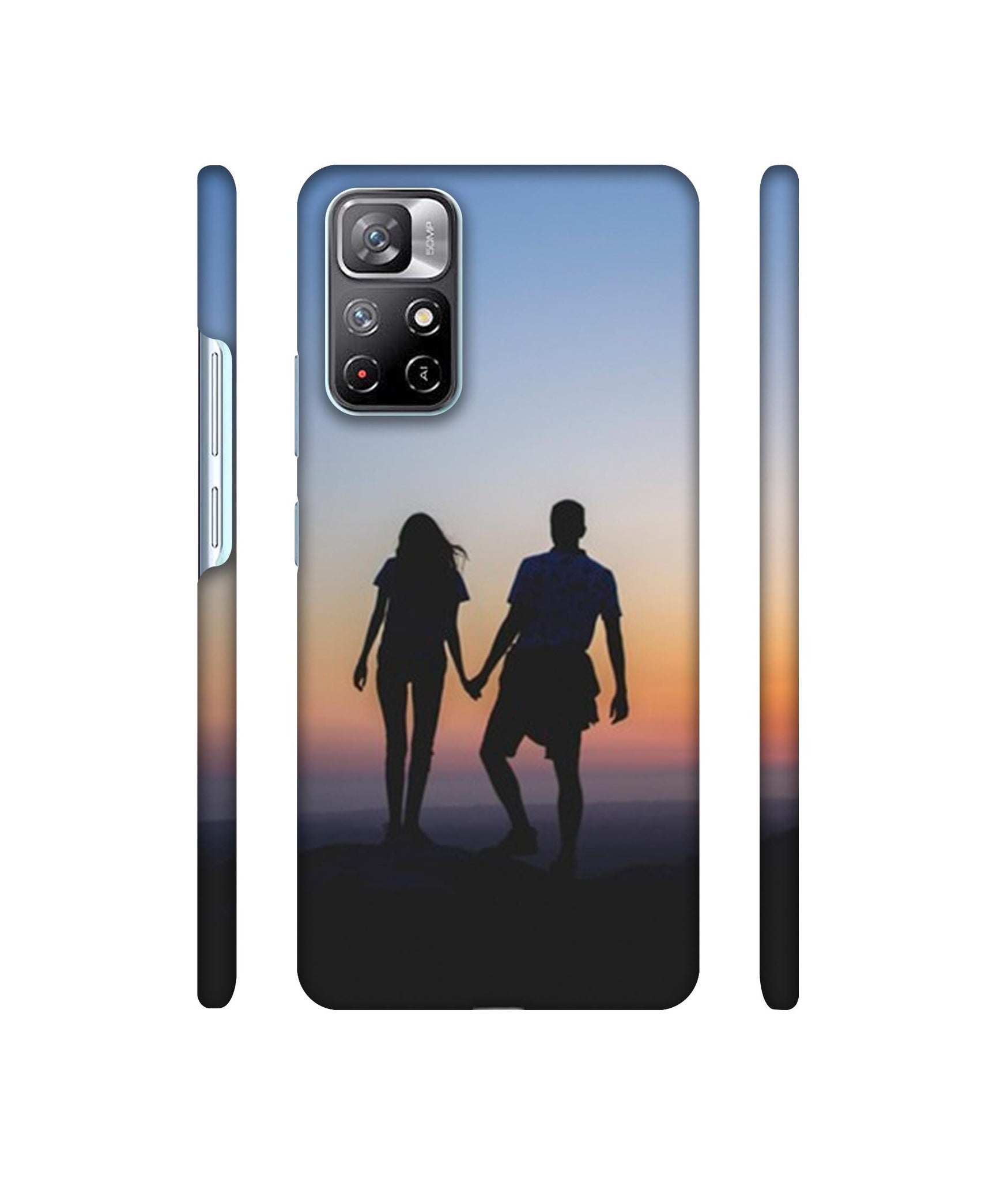 Couple On Beach Designer Hard Back Cover for Mi Redmi Note 11T 5G / Poco M4 Pro 5G