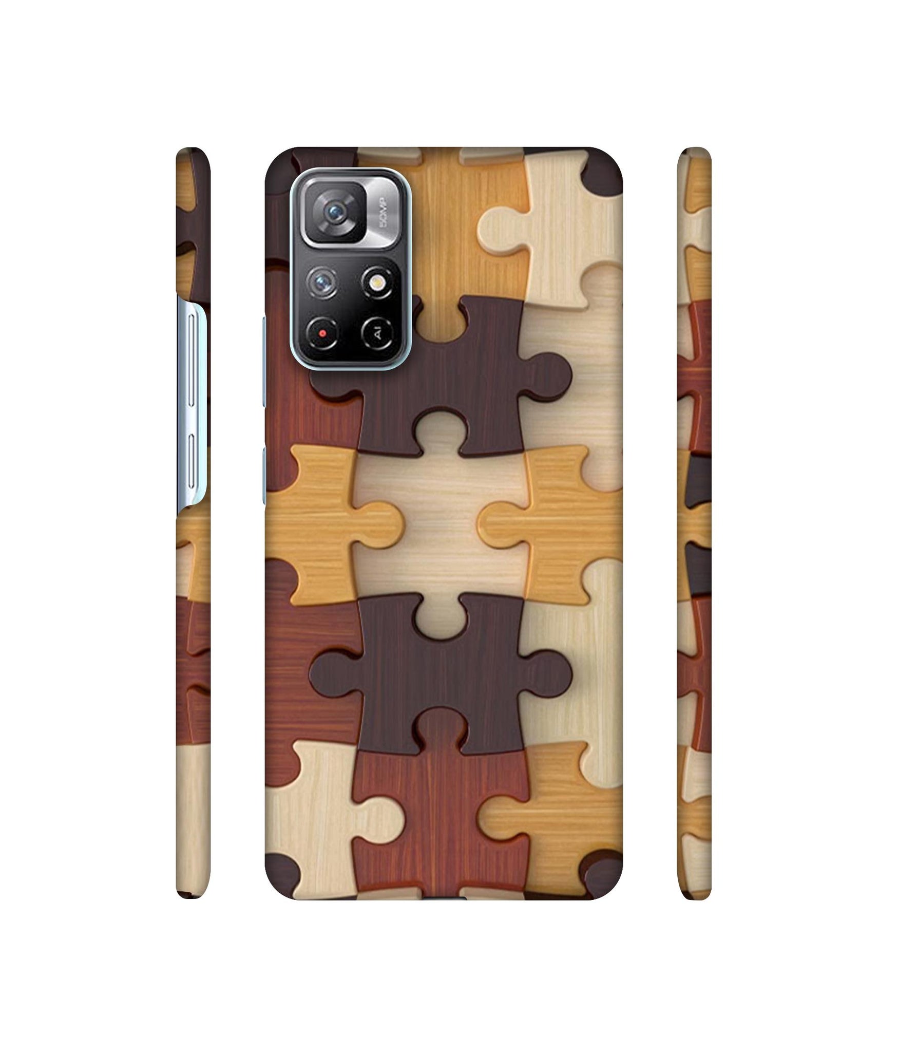 Puzzle Pattern Designer Hard Back Cover for Mi Redmi Note 11T 5G / Poco M4 Pro 5G