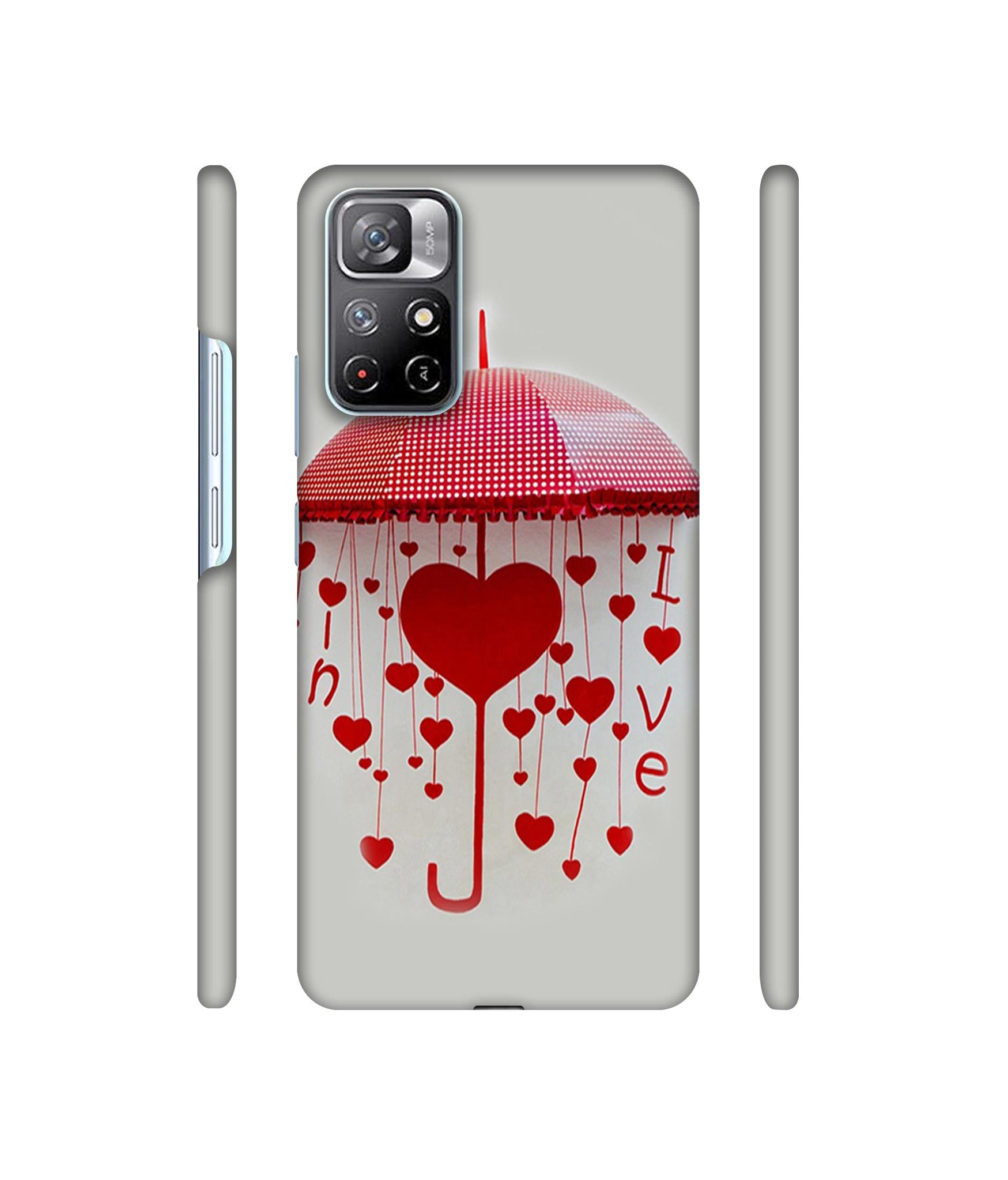 Love Heart Designer Hard Back Cover for Mi Redmi Note 11T 5G / Poco M4 Pro 5G