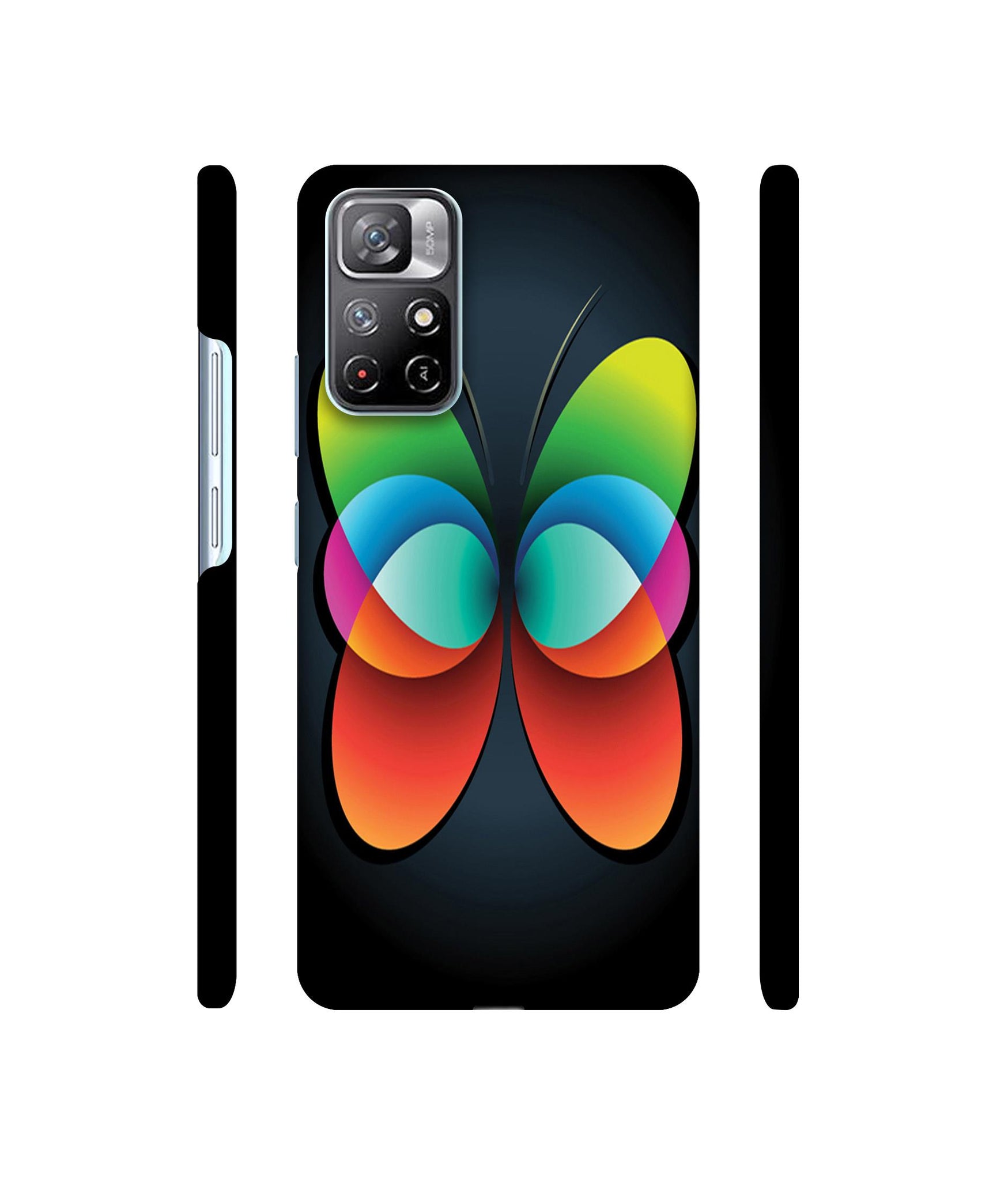 Colourfull Butterfly Designer Hard Back Cover for Mi Redmi Note 11T 5G / Poco M4 Pro 5G