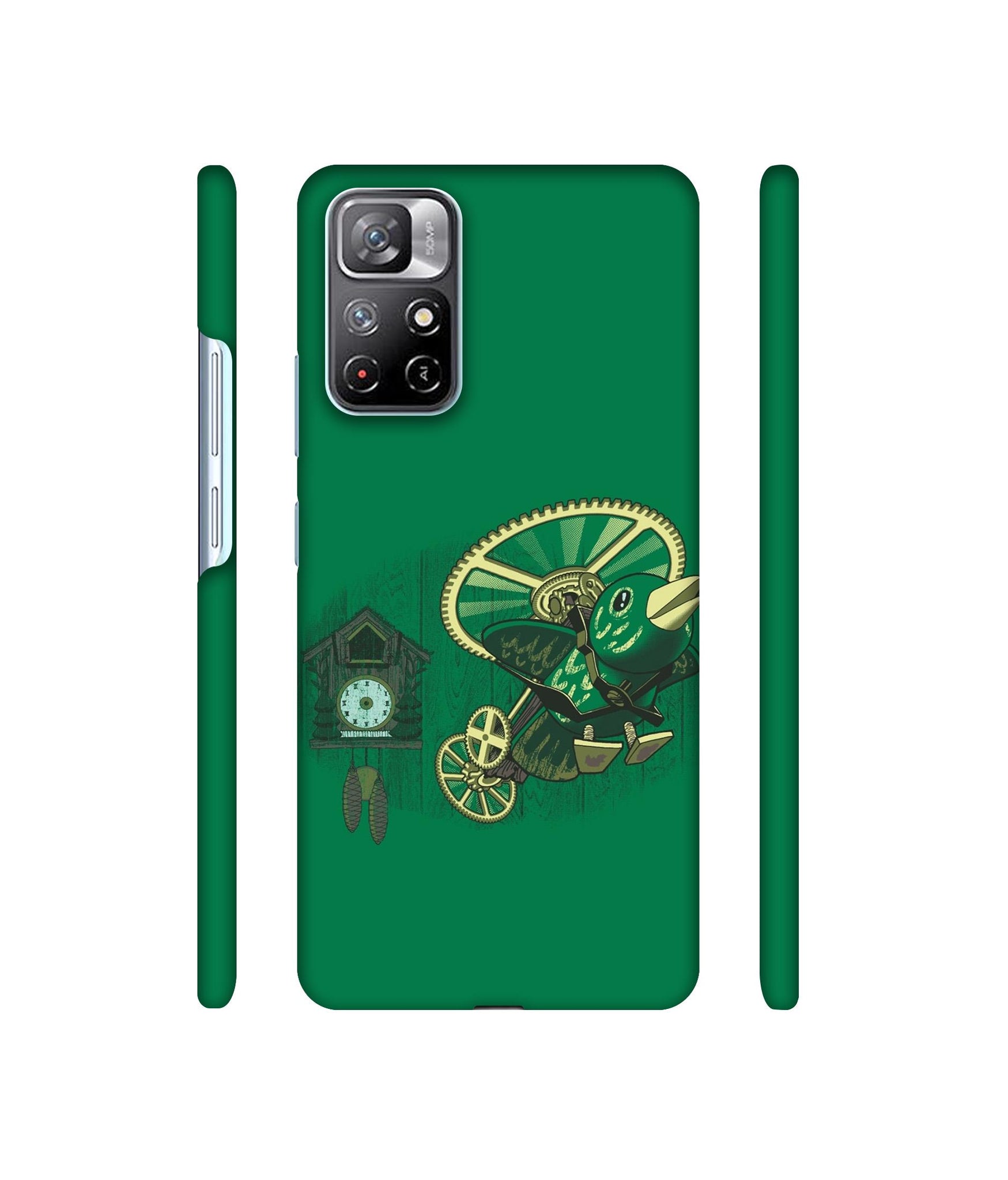 Clock Bird Designer Hard Back Cover for Mi Redmi Note 11T 5G / Poco M4 Pro 5G