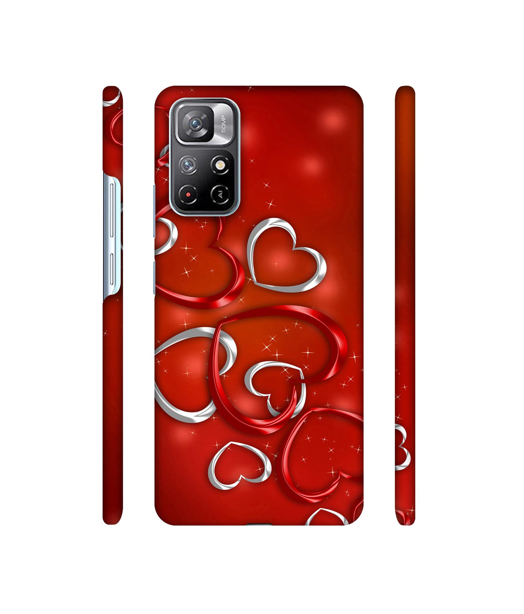 Hearts Designer Hard Back Cover for Mi Redmi Note 11T 5G / Poco M4 Pro 5G