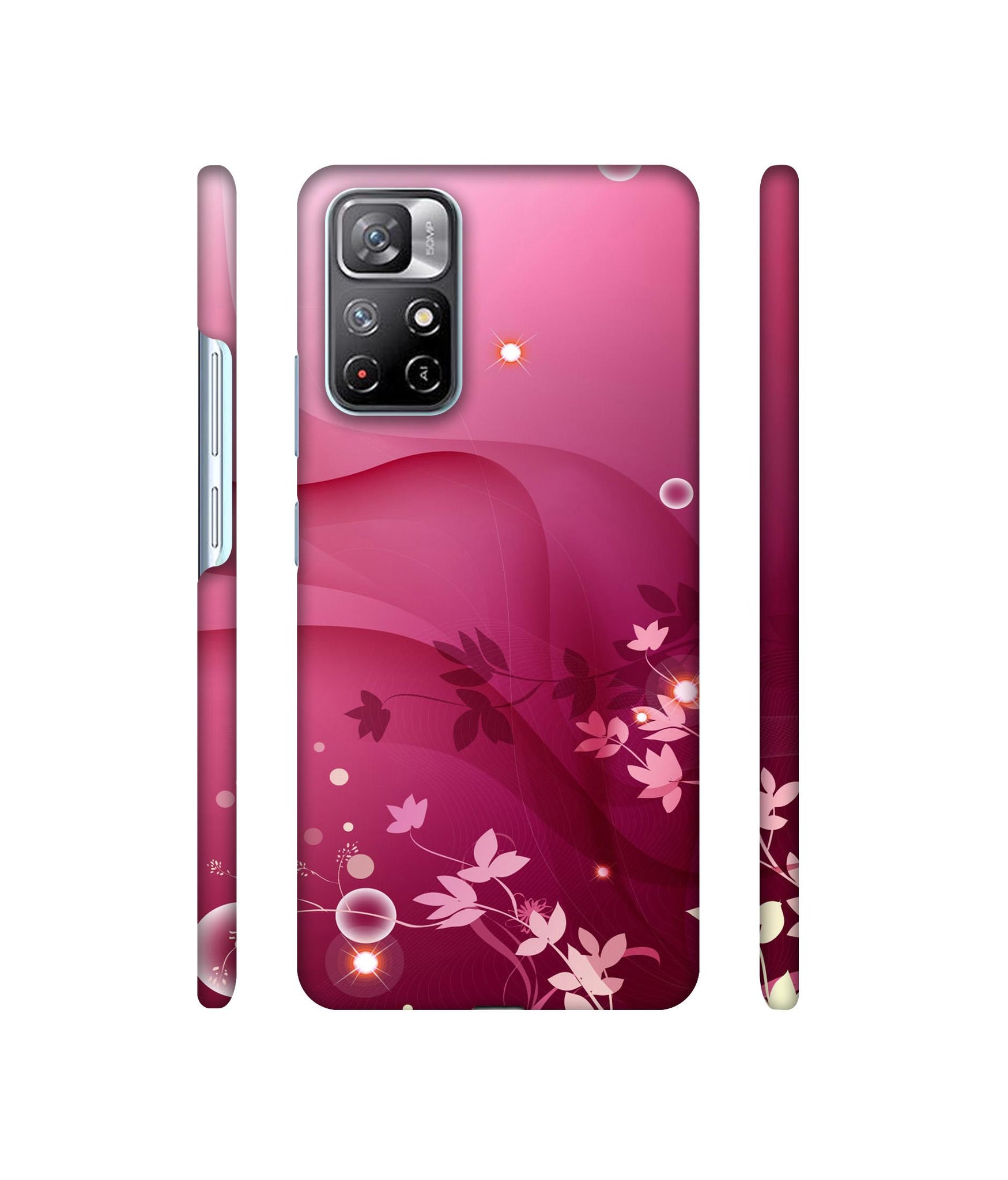 Pink Abstract Designer Hard Back Cover for Mi Redmi Note 11T 5G / Poco M4 Pro 5G