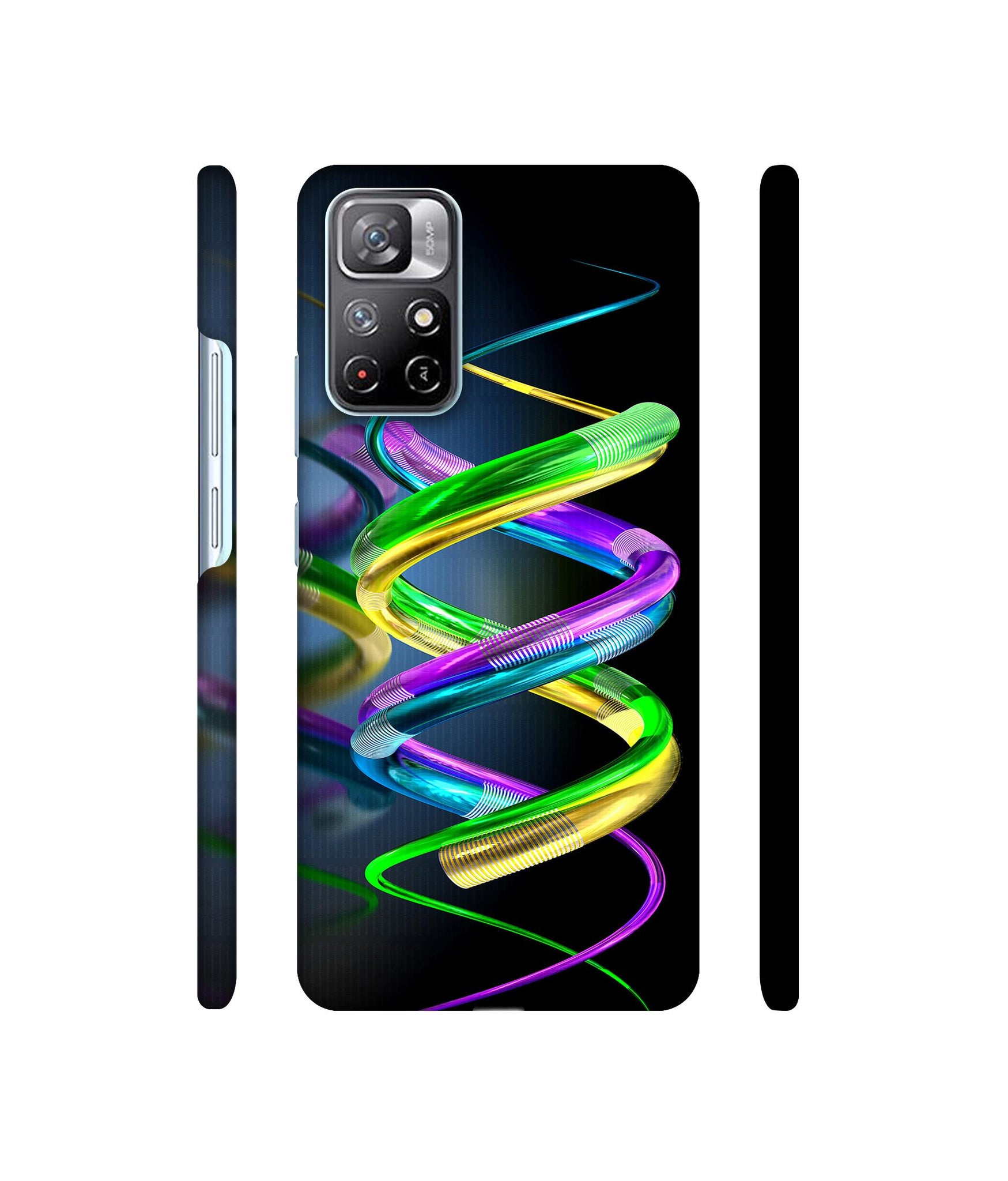 3D Spiral Designer Hard Back Cover for Mi Redmi Note 11T 5G / Poco M4 Pro 5G
