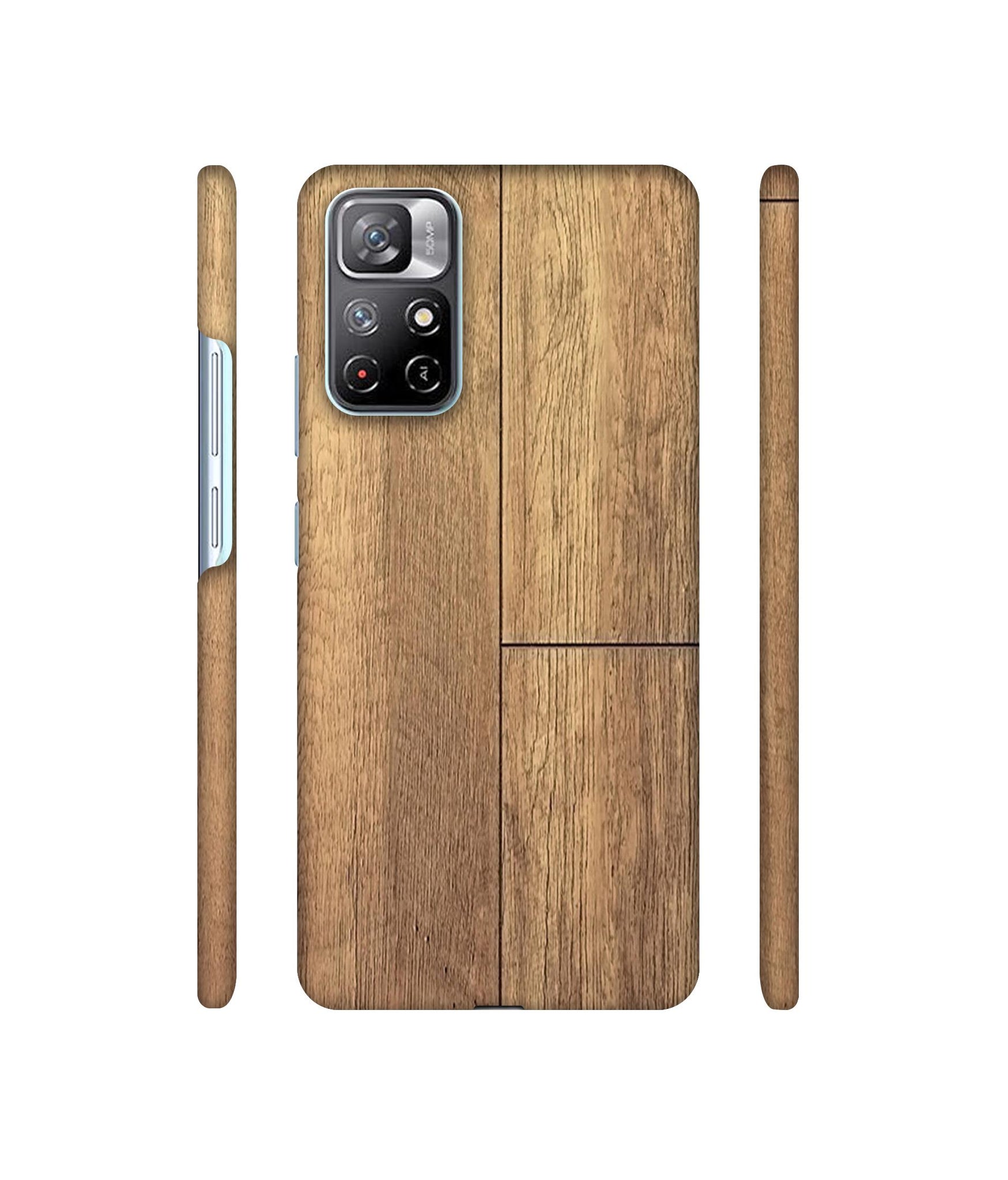 Wood Stretcher Designer Hard Back Cover for Mi Redmi Note 11T 5G / Poco M4 Pro 5G