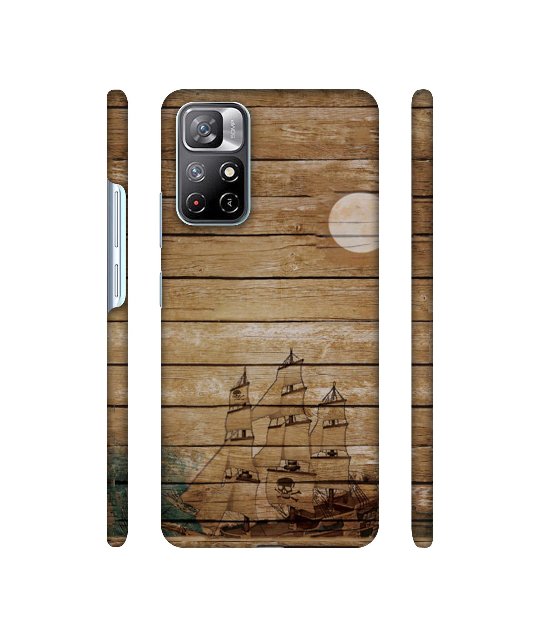 Wooden Pattern Designer Hard Back Cover for Mi Redmi Note 11T 5G / Poco M4 Pro 5G