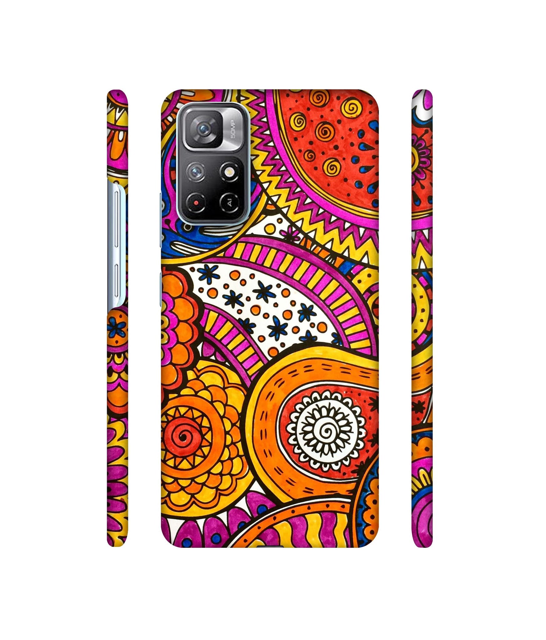 Rangoli Paisley Art Designer Hard Back Cover for Mi Redmi Note 11T 5G / Poco M4 Pro 5G