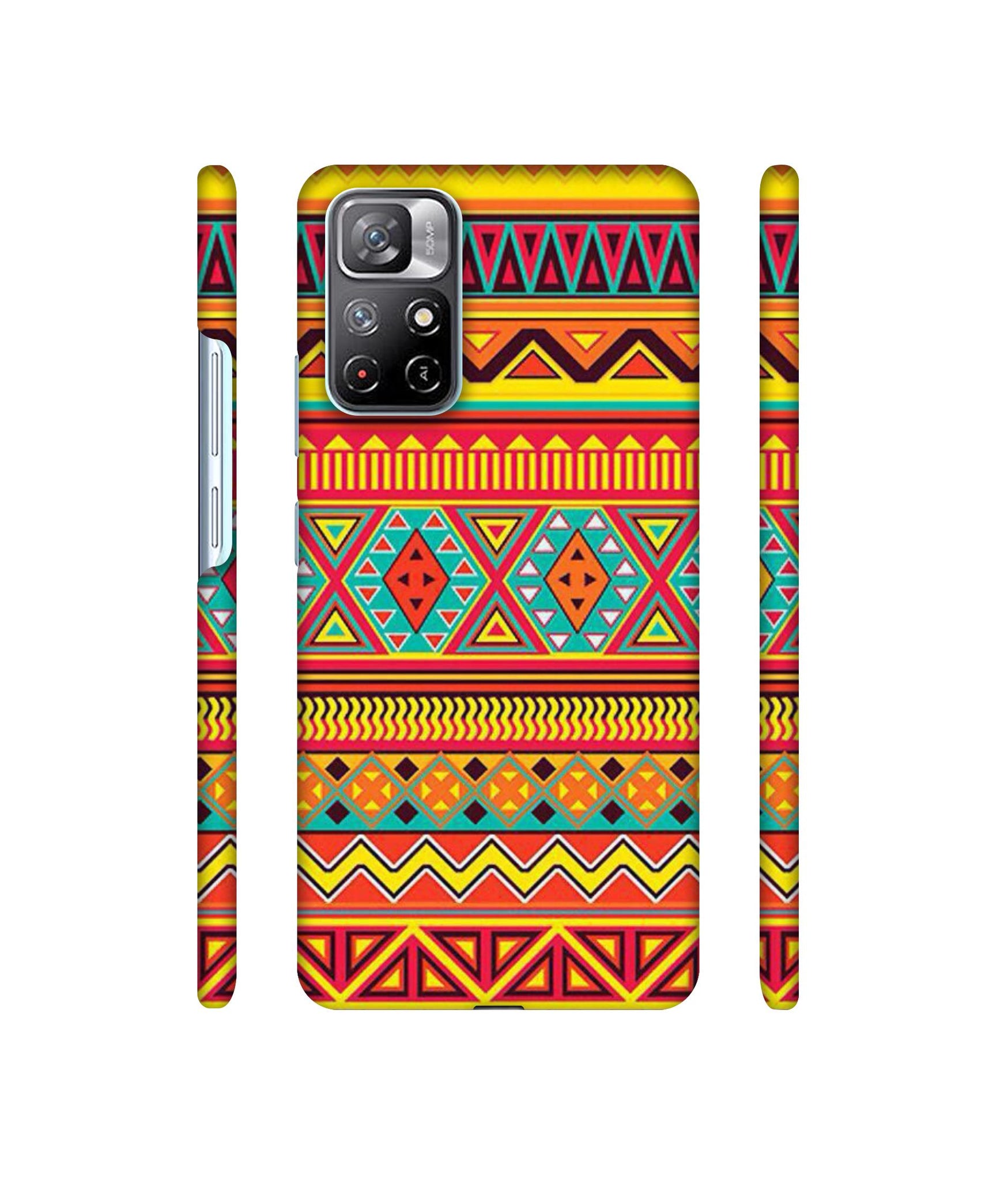Artistic Rangoli Designer Hard Back Cover for Mi Redmi Note 11T 5G / Poco M4 Pro 5G