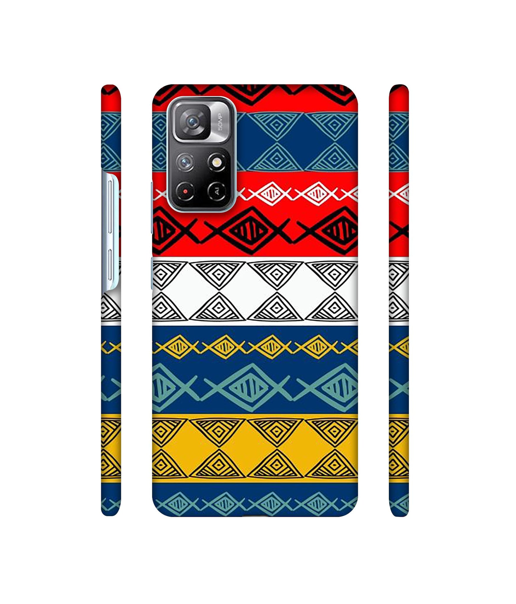 Colorful Hand Made Rangoli Art Designer Hard Back Cover for Mi Redmi Note 11T 5G / Poco M4 Pro 5G