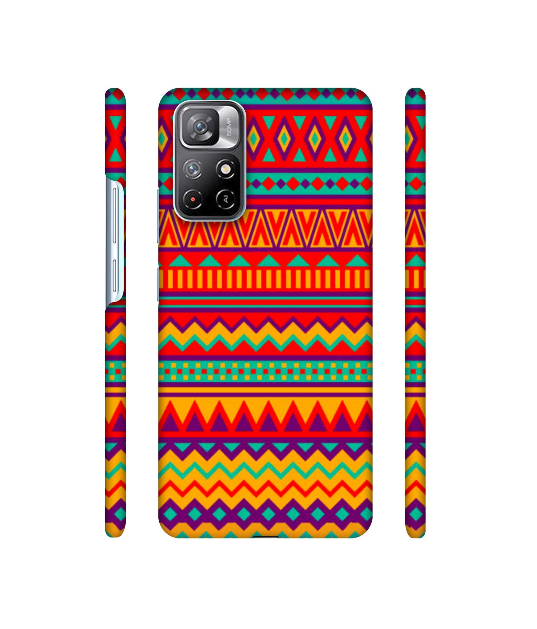 Multicolor Rangoli Art Designer Hard Back Cover for Mi Redmi Note 11T 5G / Poco M4 Pro 5G