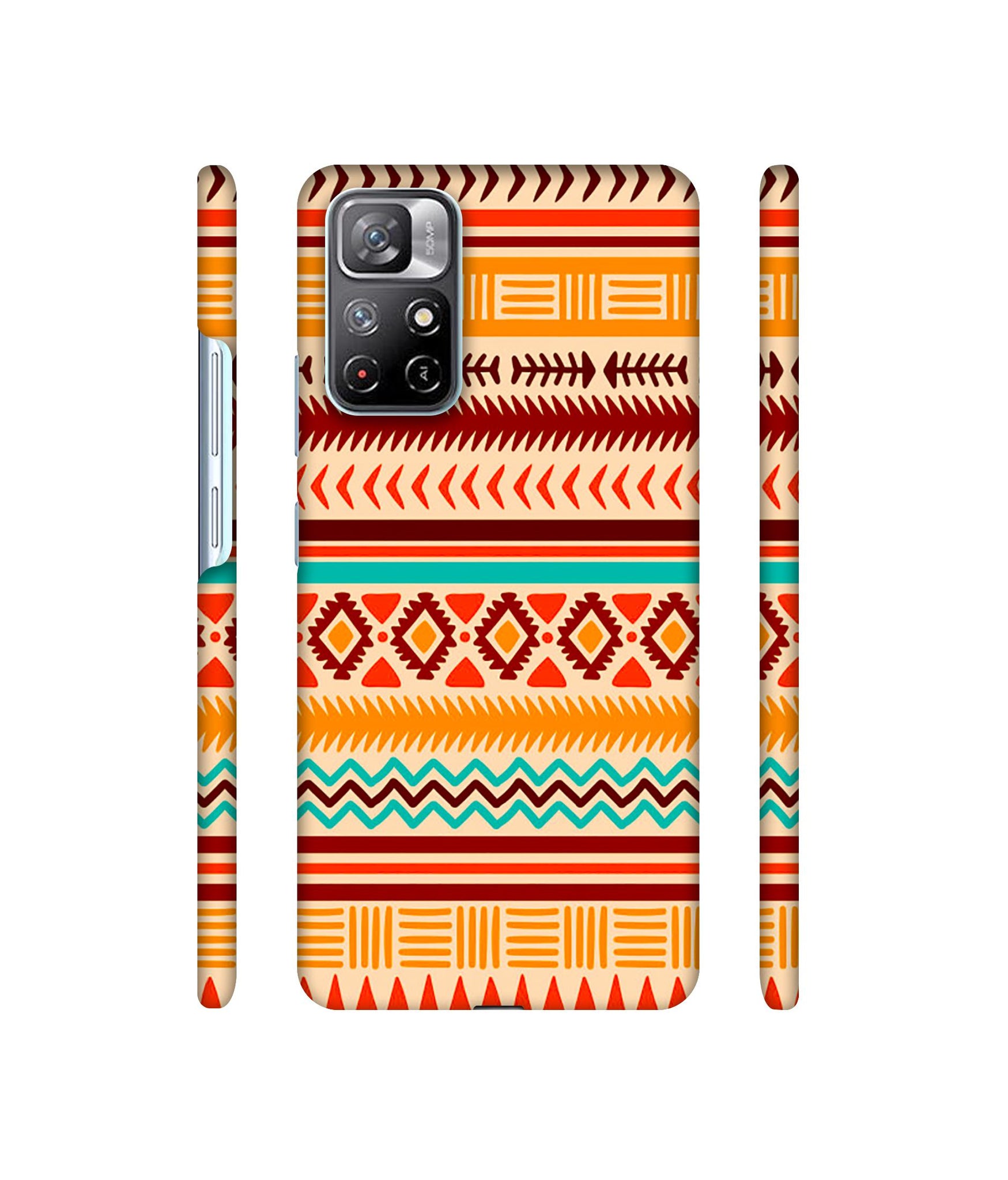 Marathi Rangoli Art Designer Hard Back Cover for Mi Redmi Note 11T 5G / Poco M4 Pro 5G