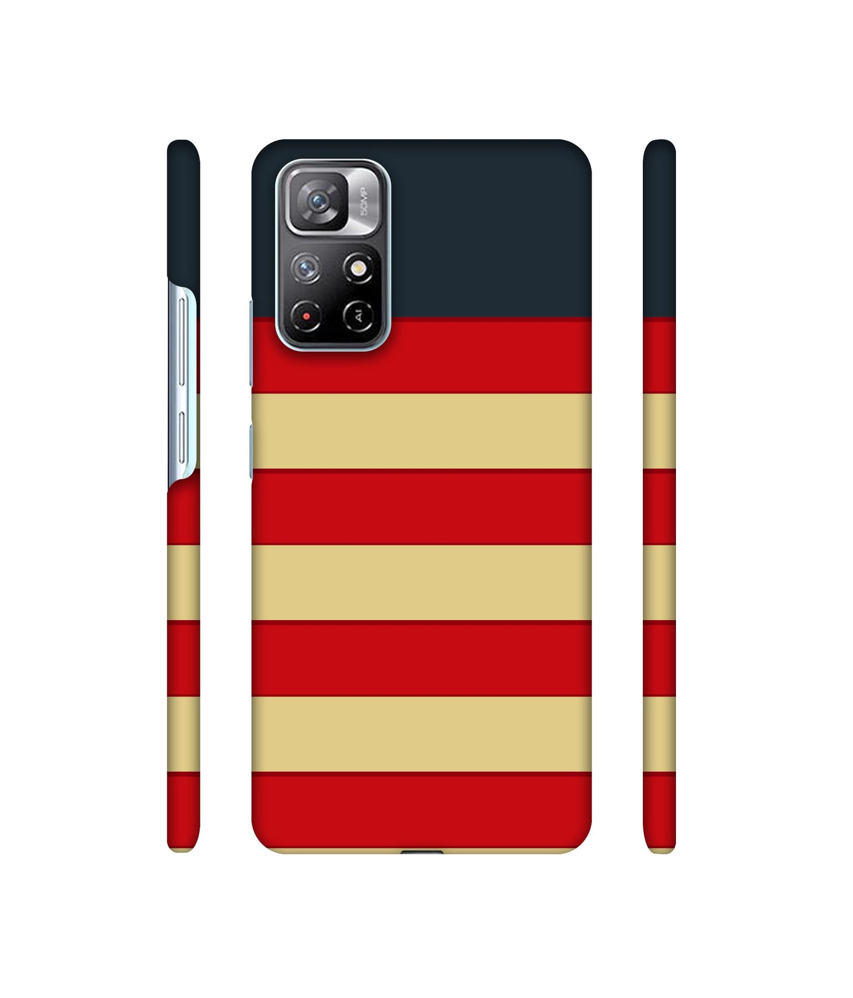 Multicolor Lines Designer Hard Back Cover for Mi Redmi Note 11T 5G / Poco M4 Pro 5G