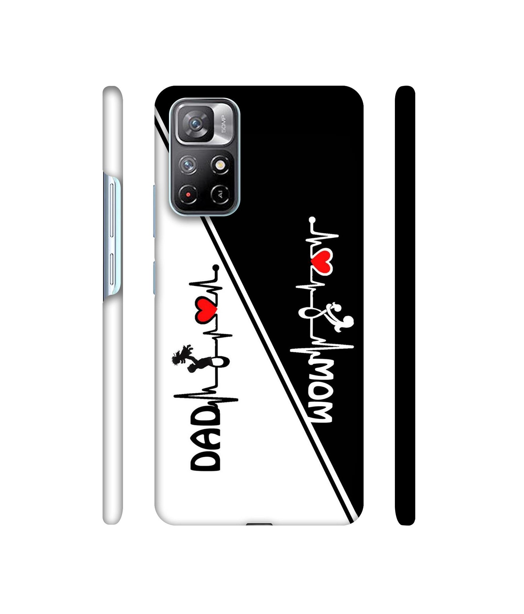 Mom and Dad Lover Designer Hard Back Cover for Mi Redmi Note 11T 5G / Poco M4 Pro 5G