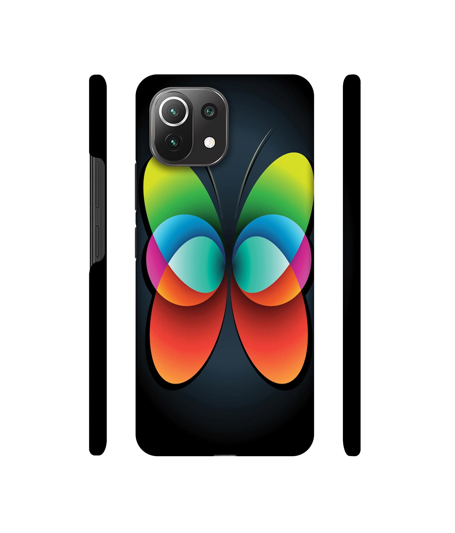 Colourfull Butterfly Designer Hard Back Cover for Mi 11 Lite NE 5G