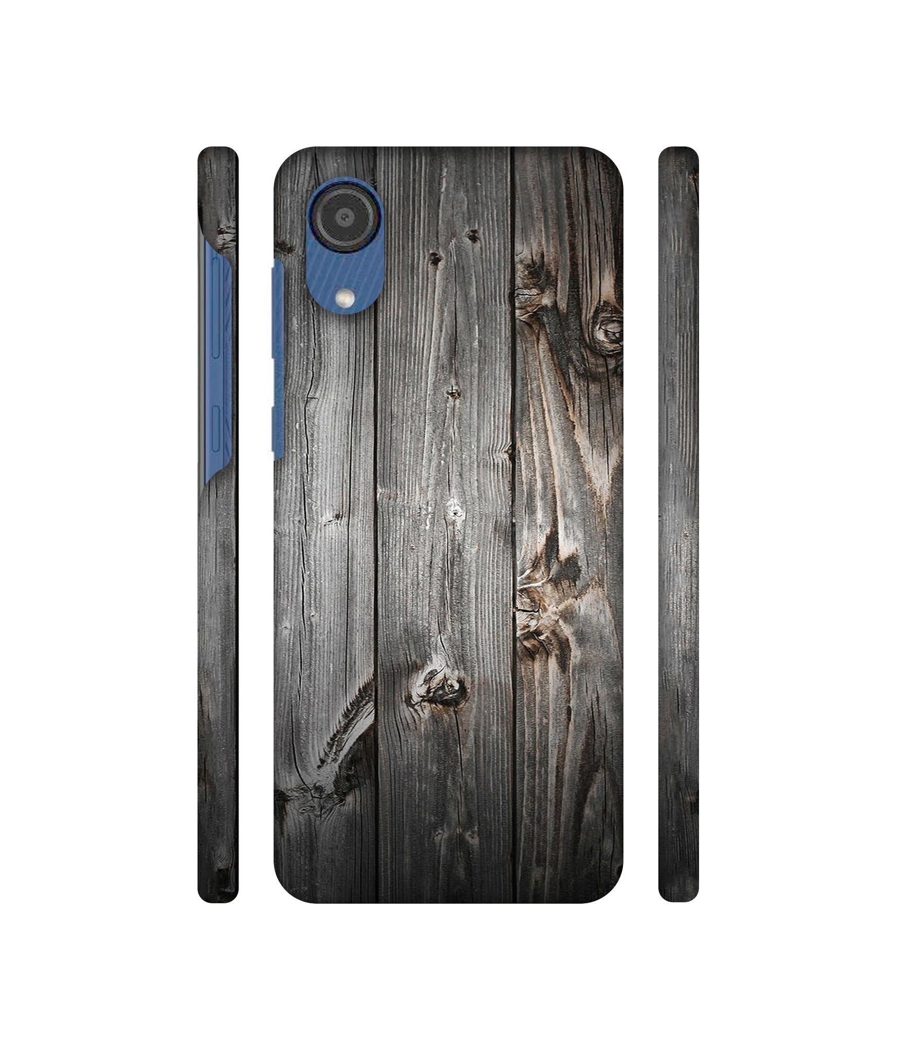 Grey Wooden Texture Designer Hard Back Cover for Samsung Galaxy M03