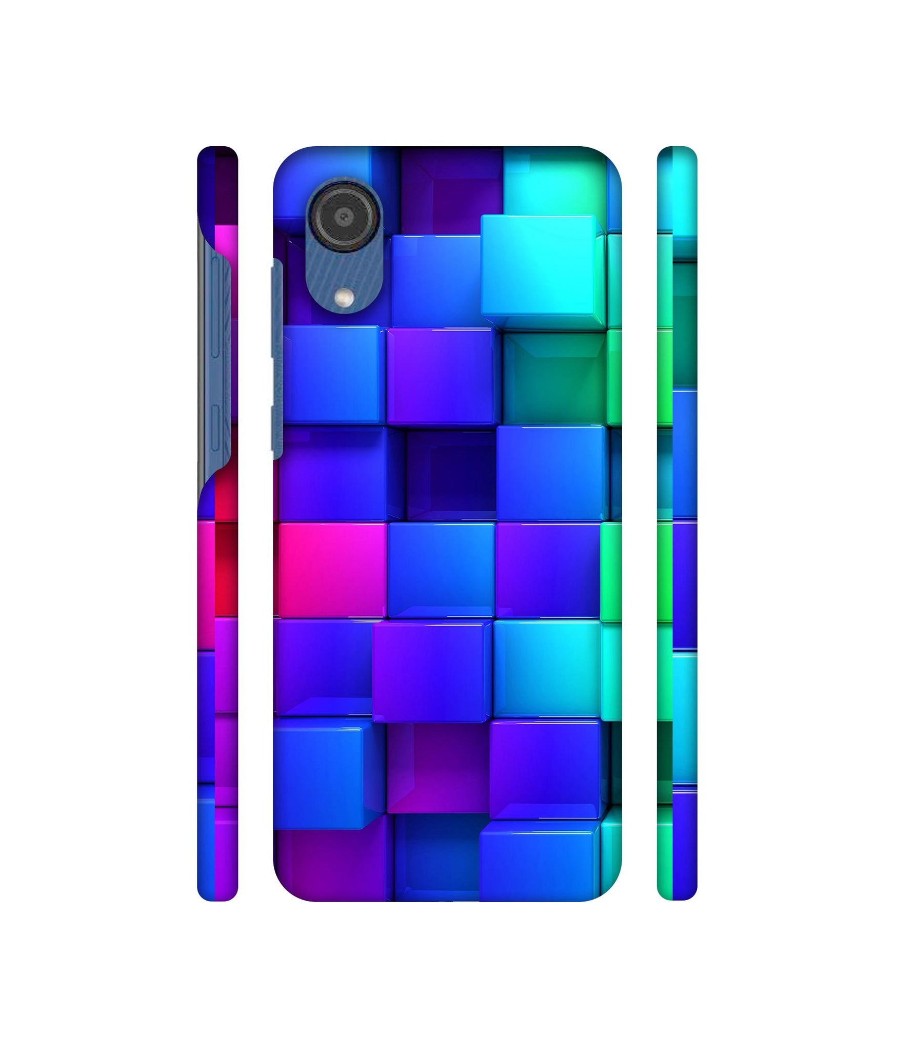 Blocks Rainbow 3D Graphics Designer Hard Back Cover for Samsung Galaxy M03