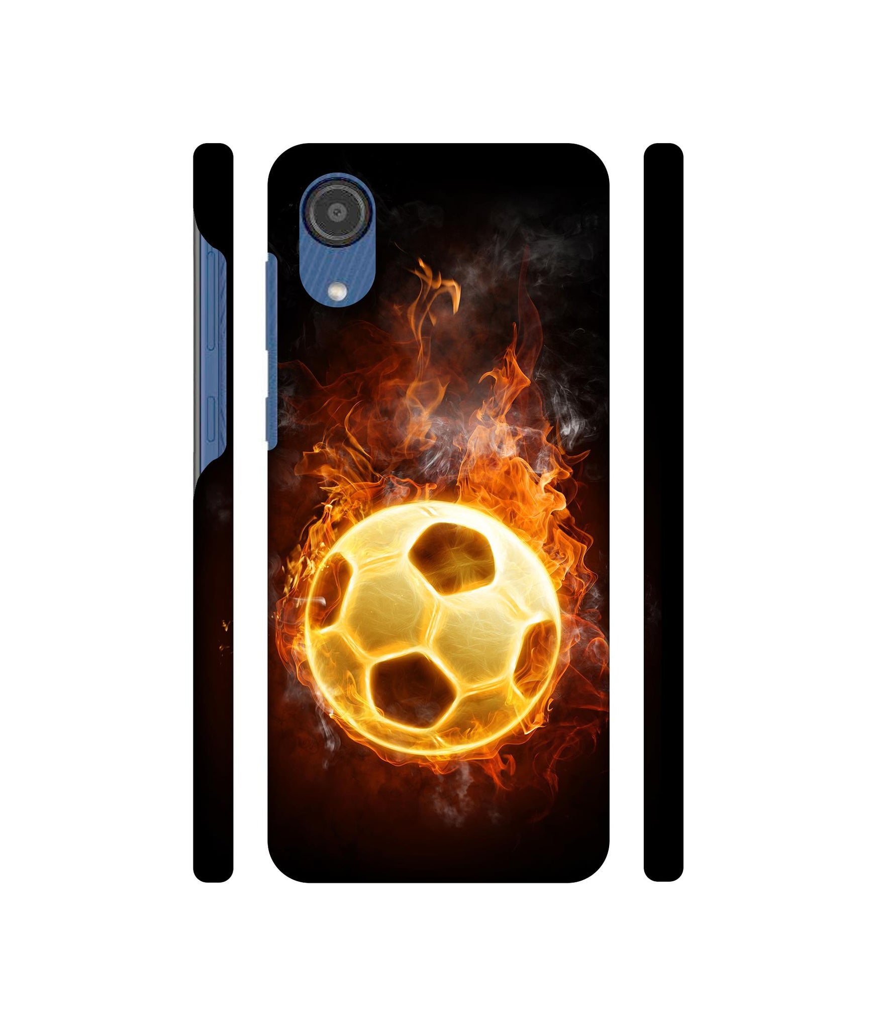 Football & Fire Designer Hard Back Cover for Samsung Galaxy M03