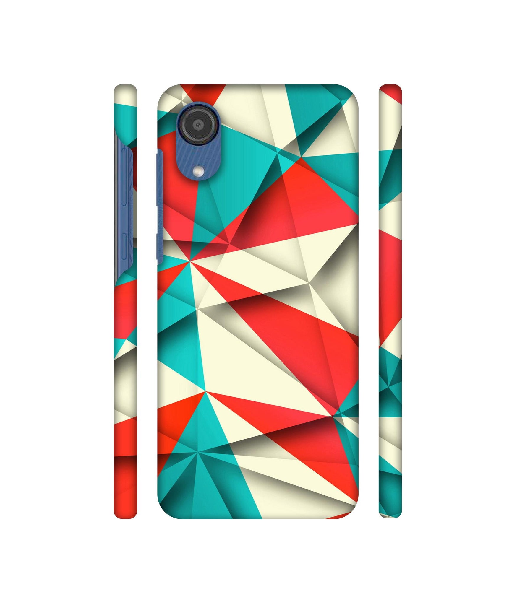 Red Blue White Pattern Designer Hard Back Cover for Samsung Galaxy M03
