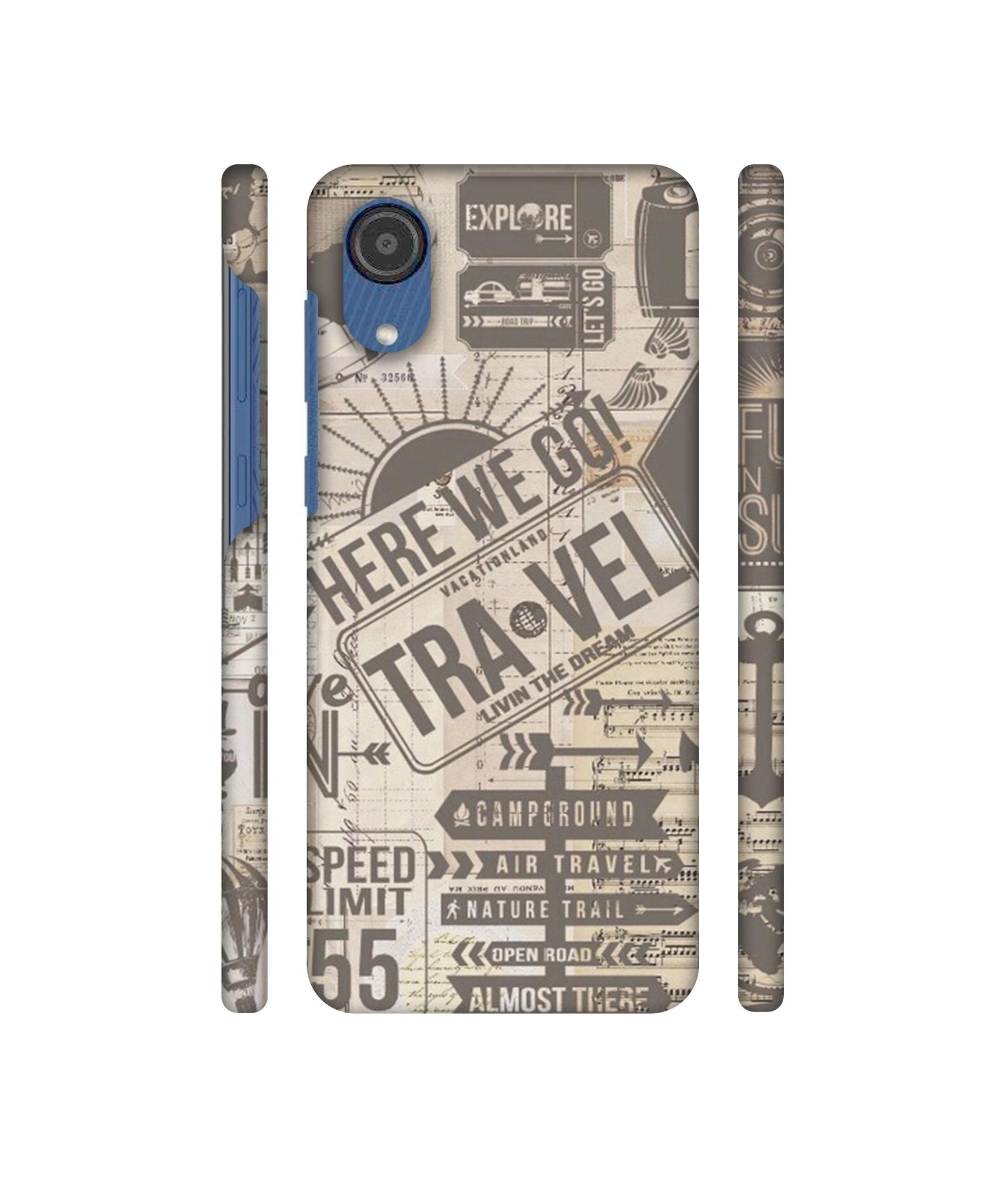 Travel Designer Hard Back Cover for Samsung Galaxy M03