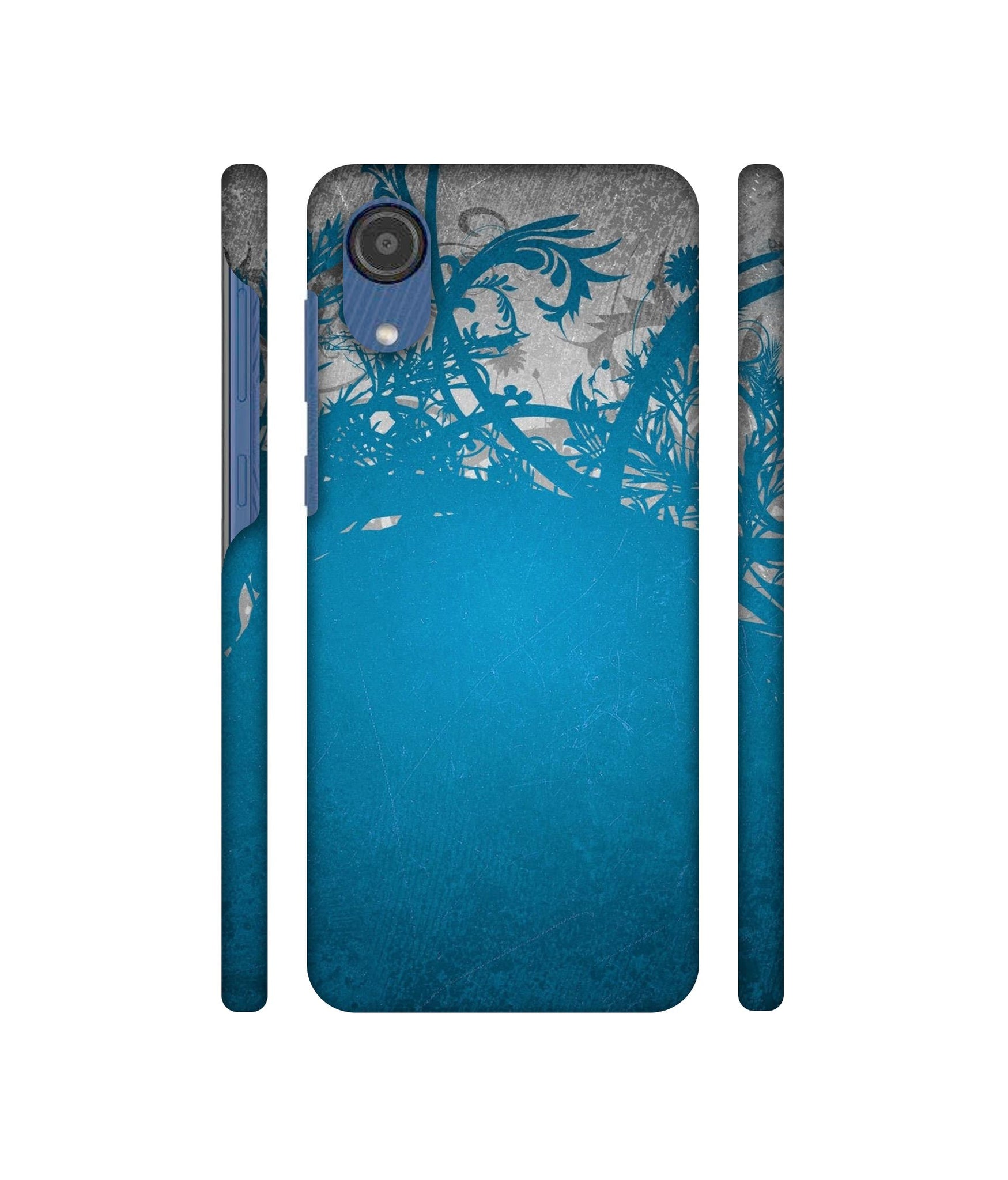 Blue Floral Pattern Designer Hard Back Cover for Samsung Galaxy M03