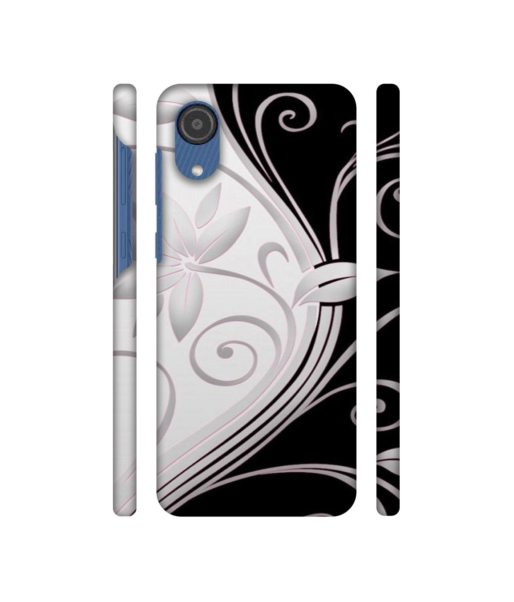 Black And White Flower Designer Hard Back Cover for Samsung Galaxy M03