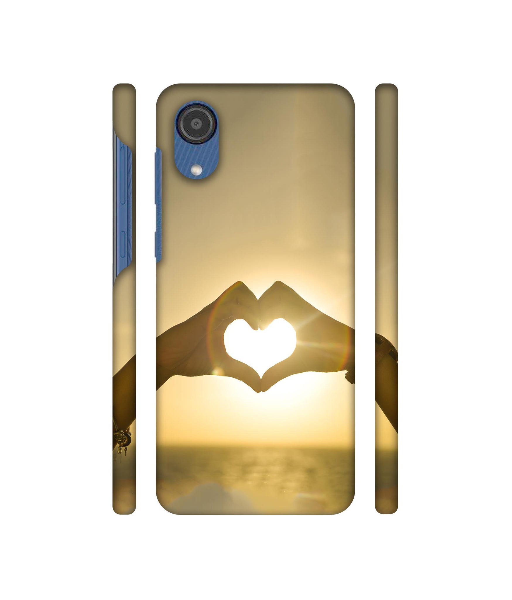 Heart in Hand Shape Designer Hard Back Cover for Samsung Galaxy M03