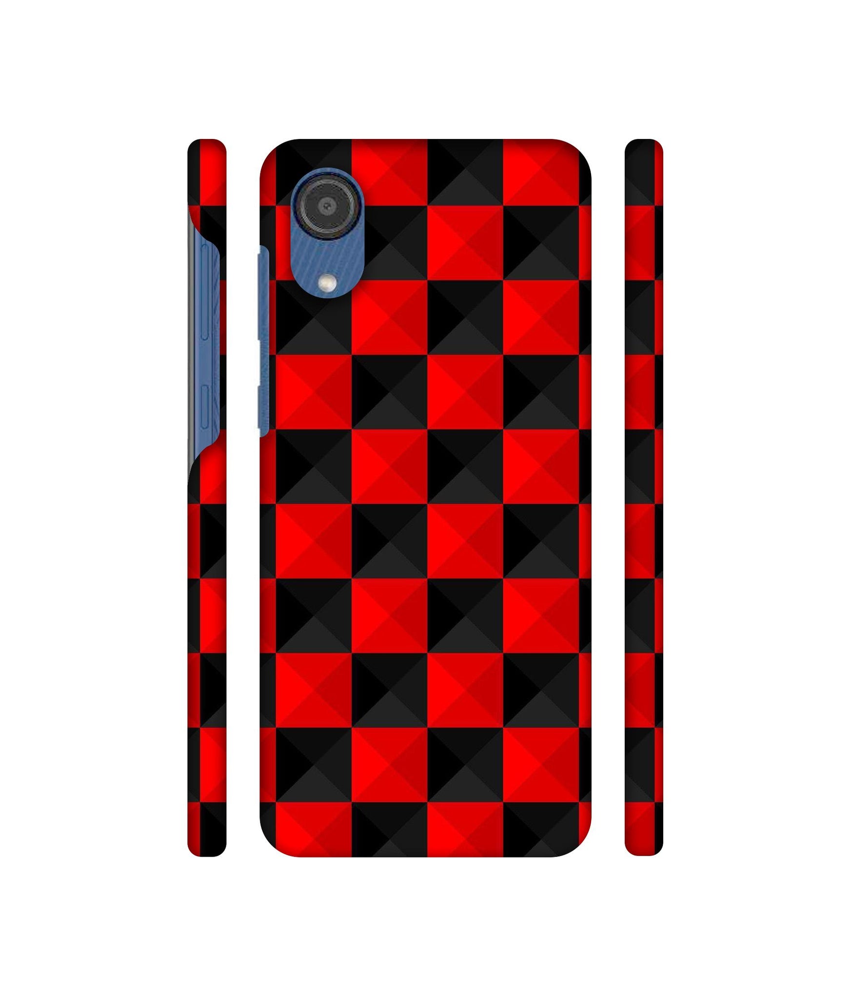 Red N Black Cubes Designer Hard Back Cover for Samsung Galaxy M03