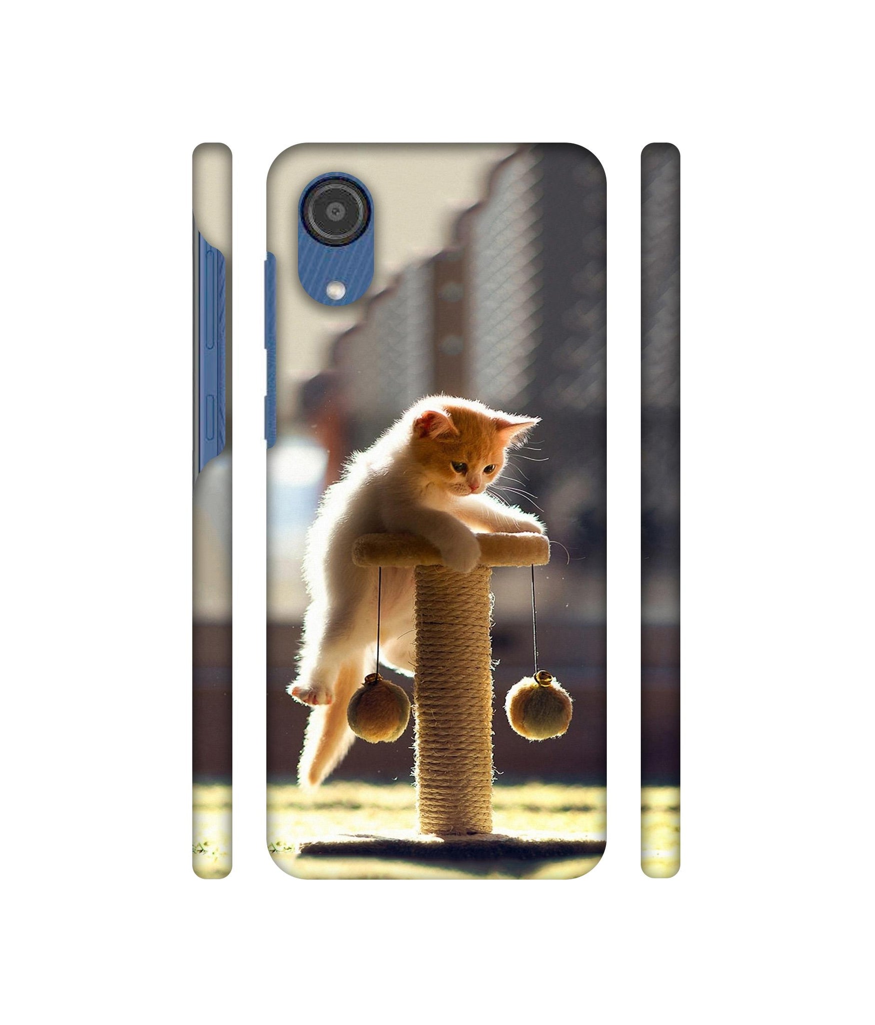Cat Climbing Designer Hard Back Cover for Samsung Galaxy M03