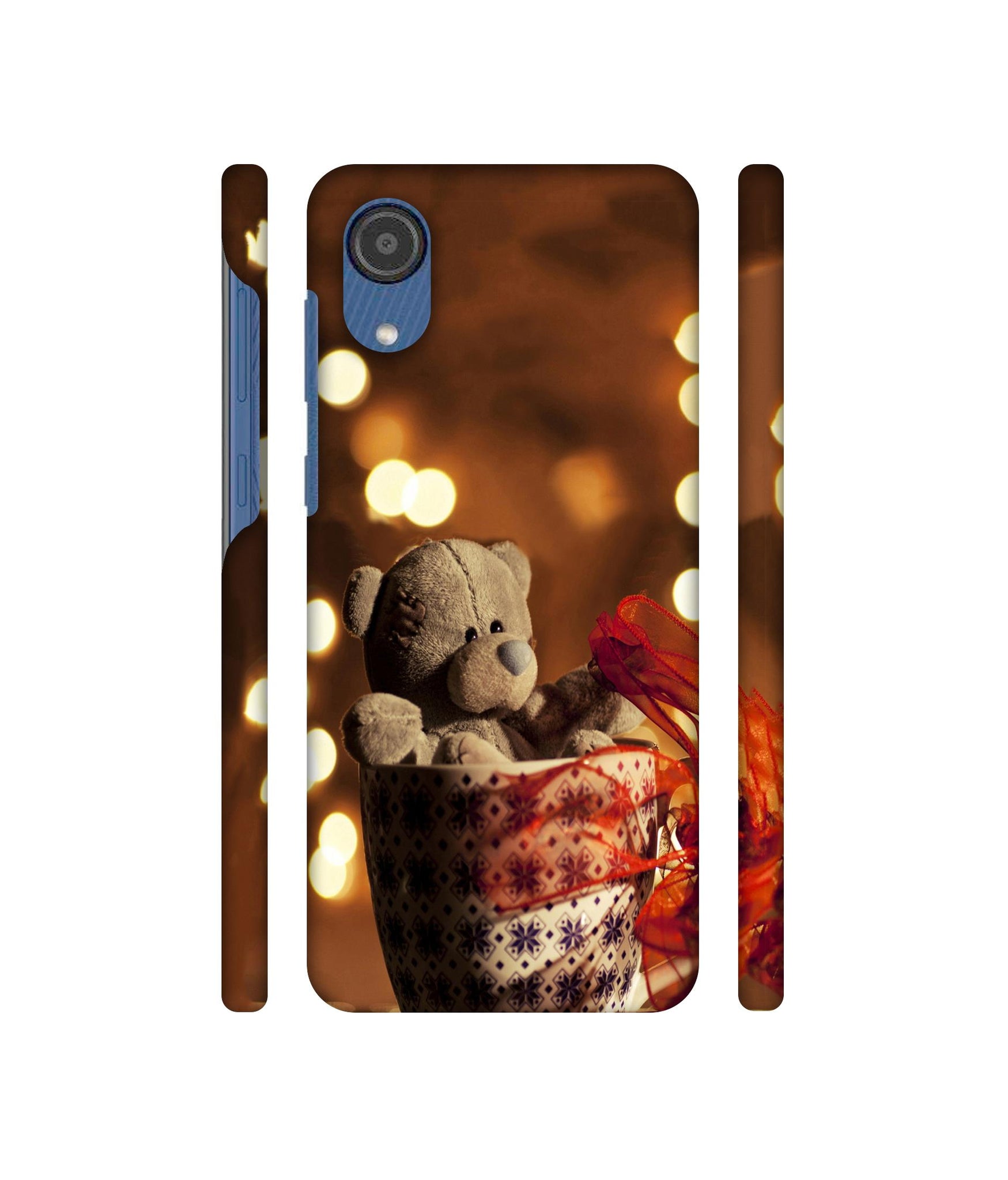 Teddy In Cup Designer Hard Back Cover for Samsung Galaxy M03