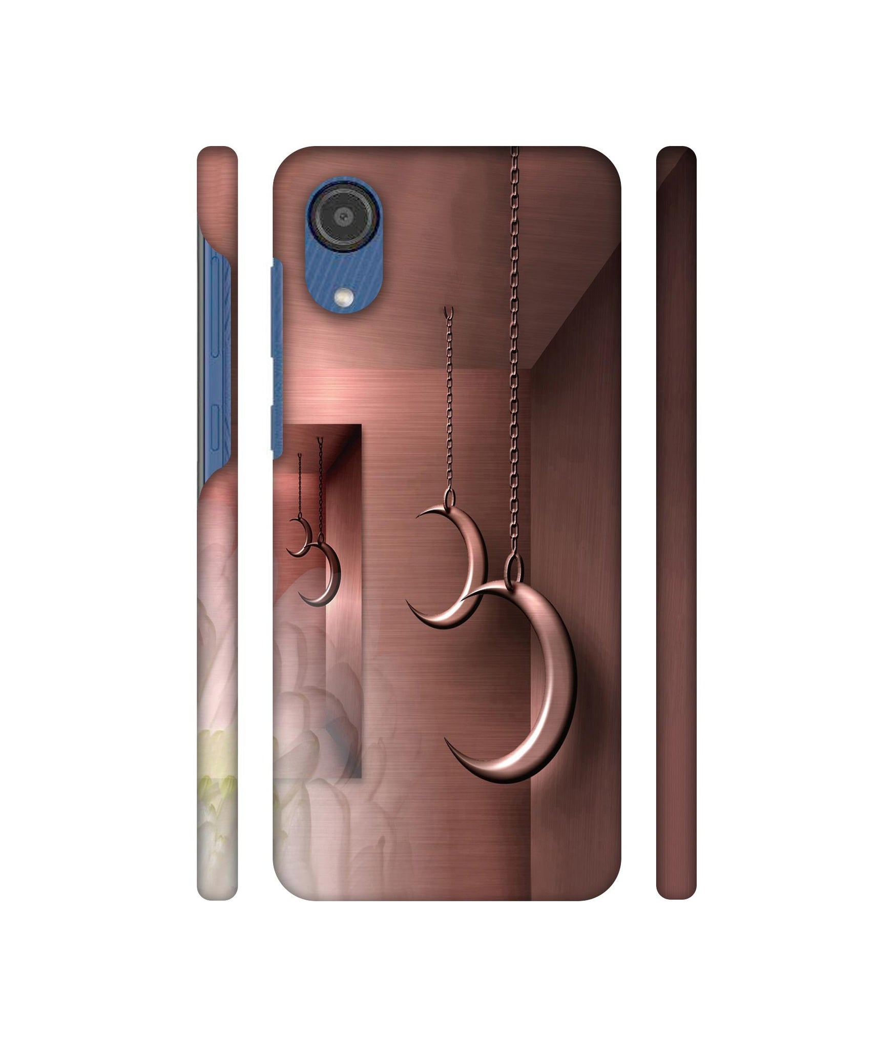 Flower Metal Designer Hard Back Cover for Samsung Galaxy M03
