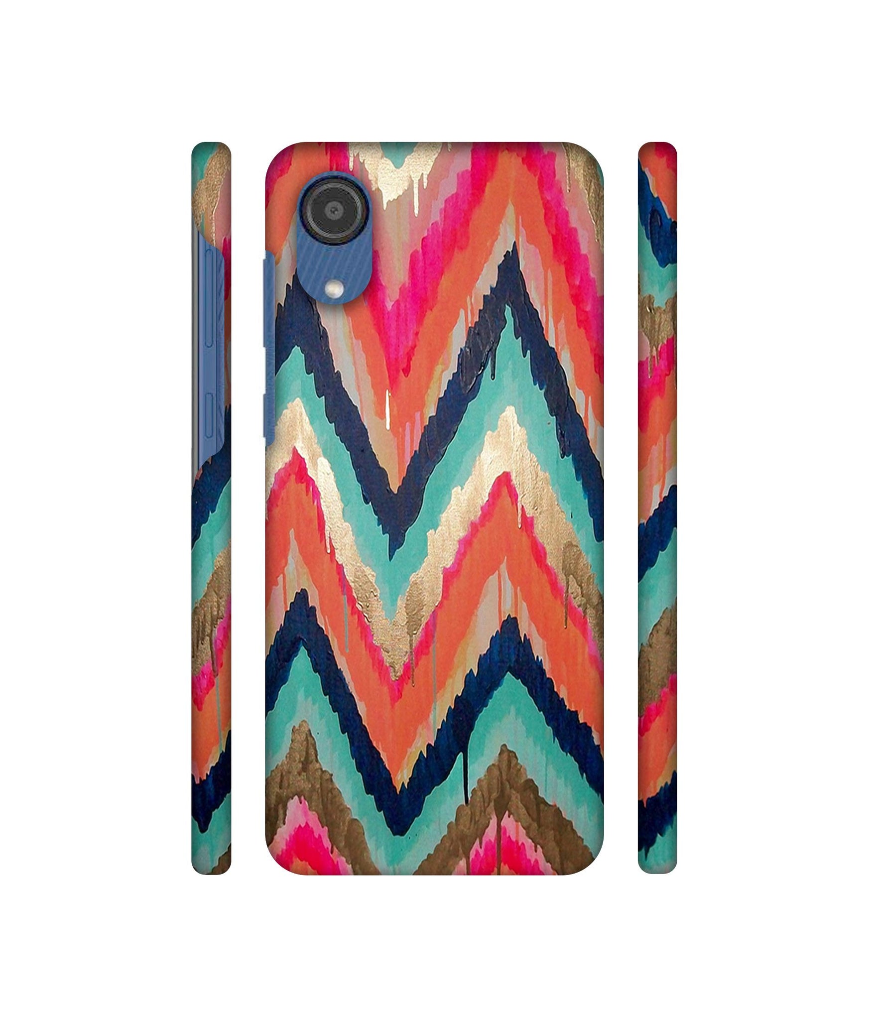 Colorful Zig-Zag Lines Art Designer Hard Back Cover for Samsung Galaxy M03