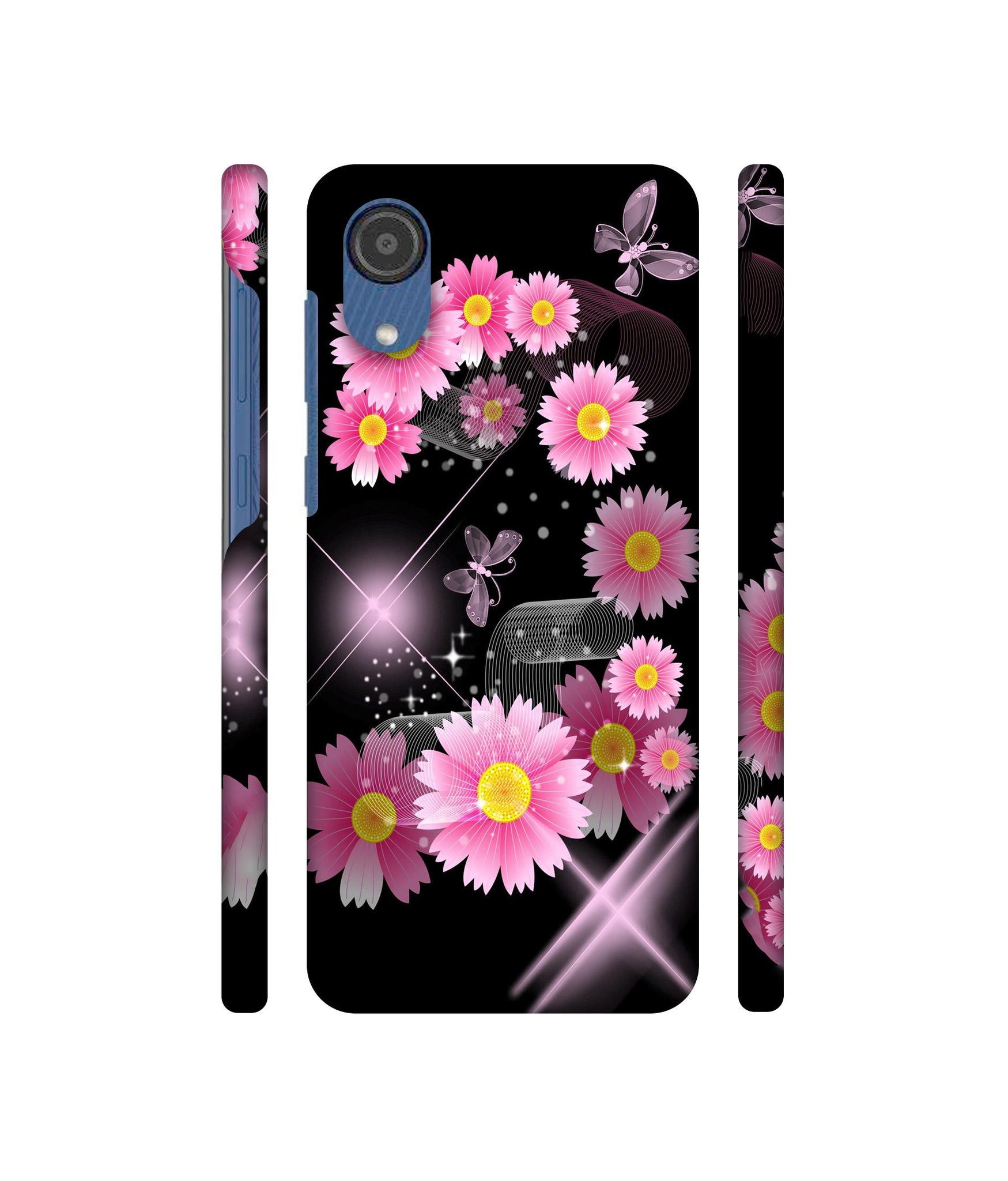 Pink Flower Designer Hard Back Cover for Samsung Galaxy M03
