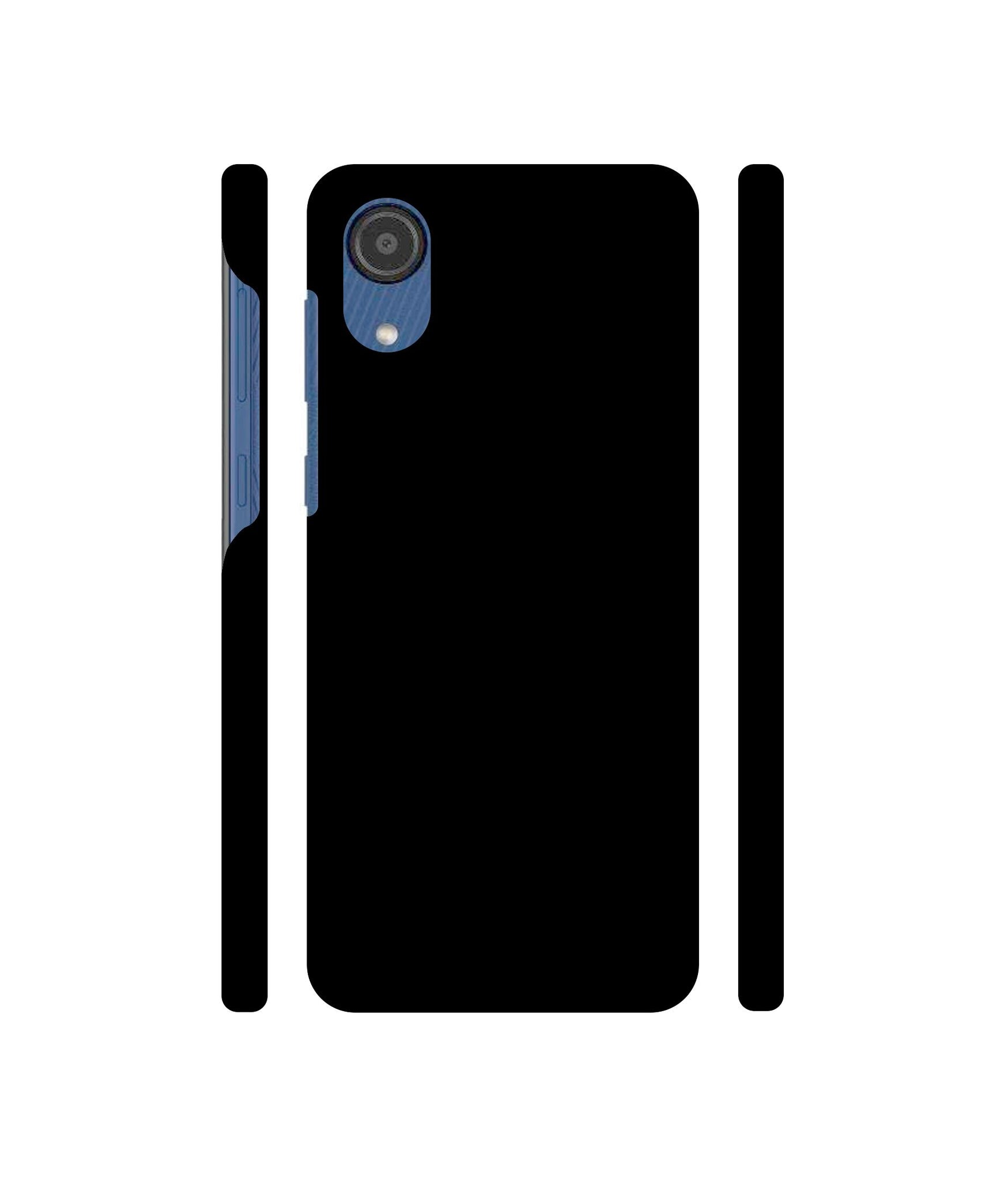 Solid Black Designer Hard Back Cover for Samsung Galaxy M03