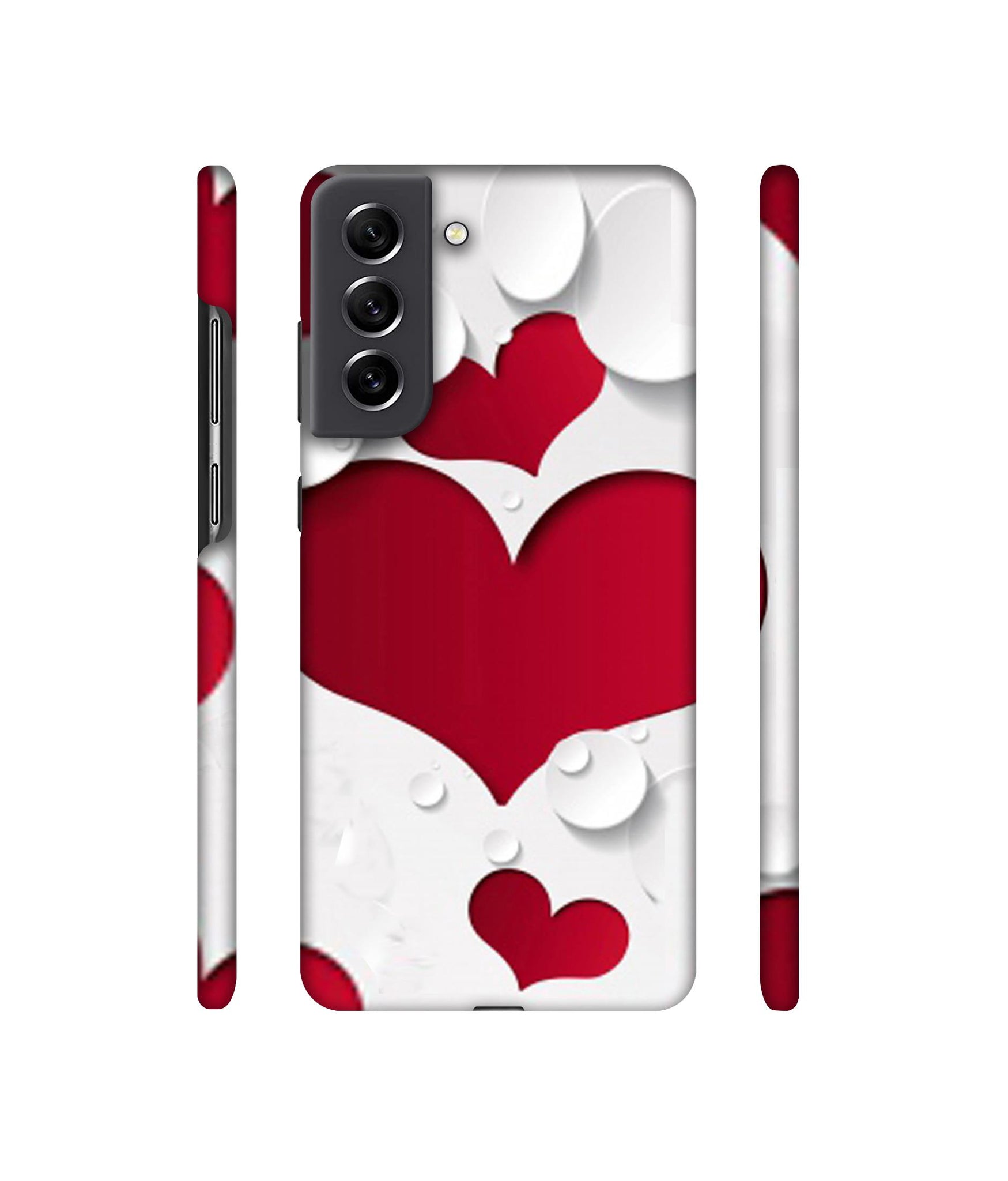 Multiple Hearts Designer Hard Back Cover for Samsung Galaxy S21 FE 5G