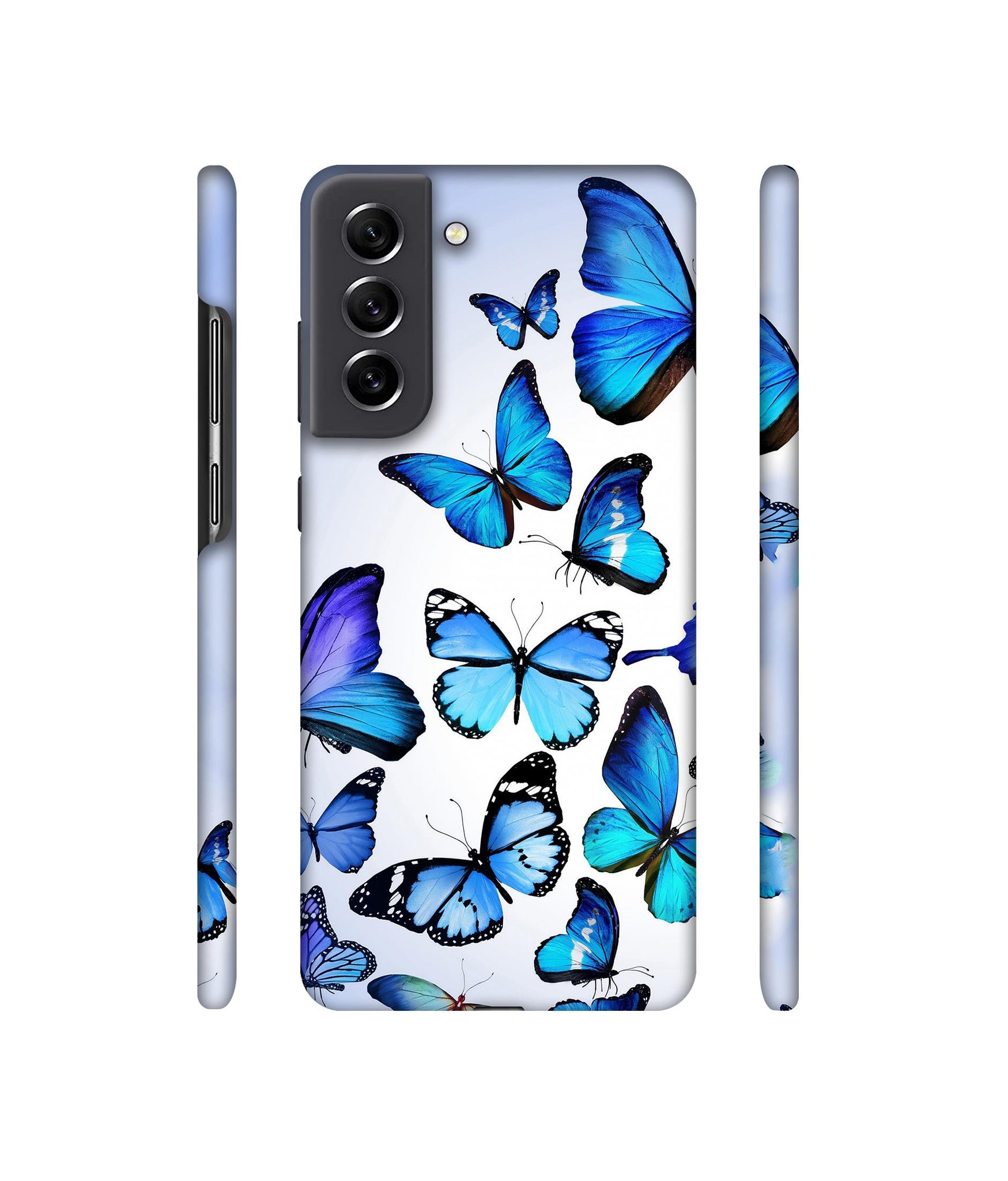 Colorful Flying Butterfly Designer Hard Back Cover for Samsung Galaxy S21 FE 5G