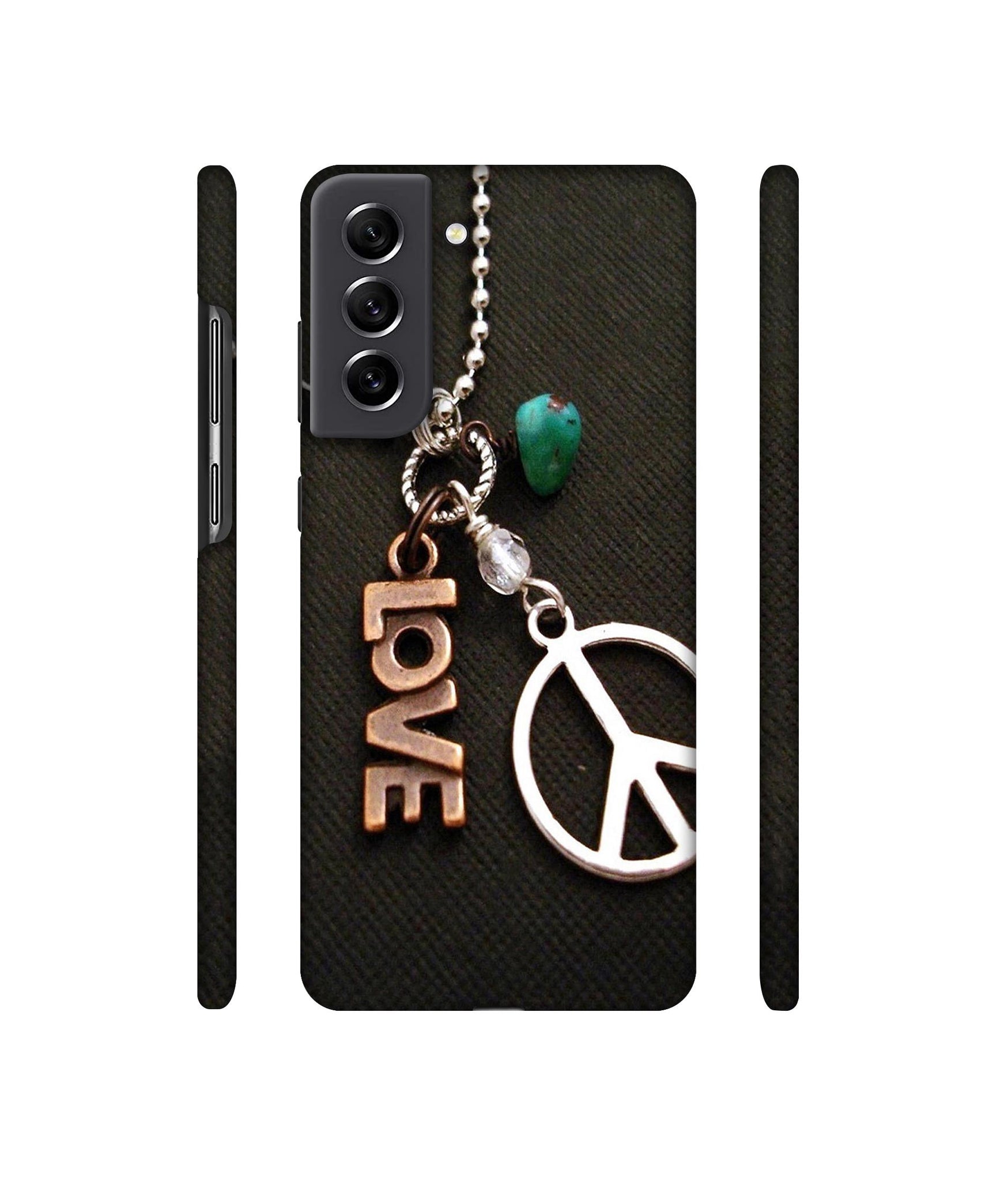 Love and Peace Designer Hard Back Cover for Samsung Galaxy S21 FE 5G
