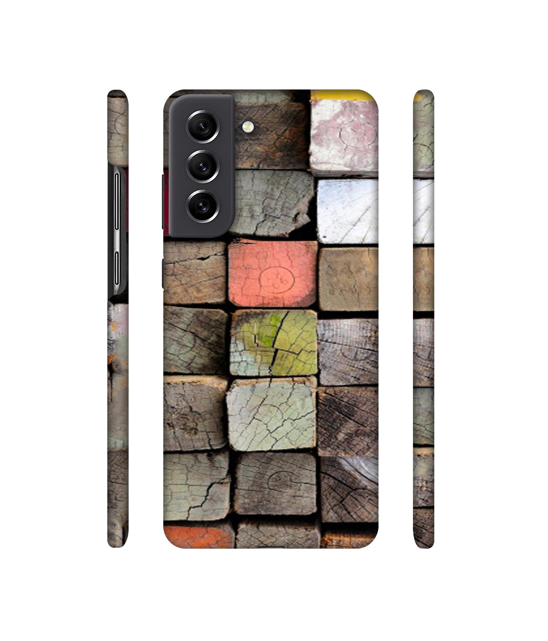 Wood Lumber Paint Designer Hard Back Cover for Samsung Galaxy S21 FE 5G