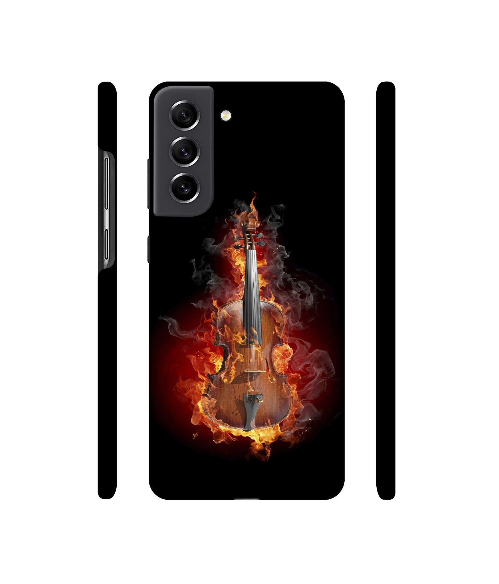 Burning Violin Designer Hard Back Cover for Samsung Galaxy S21 FE 5G