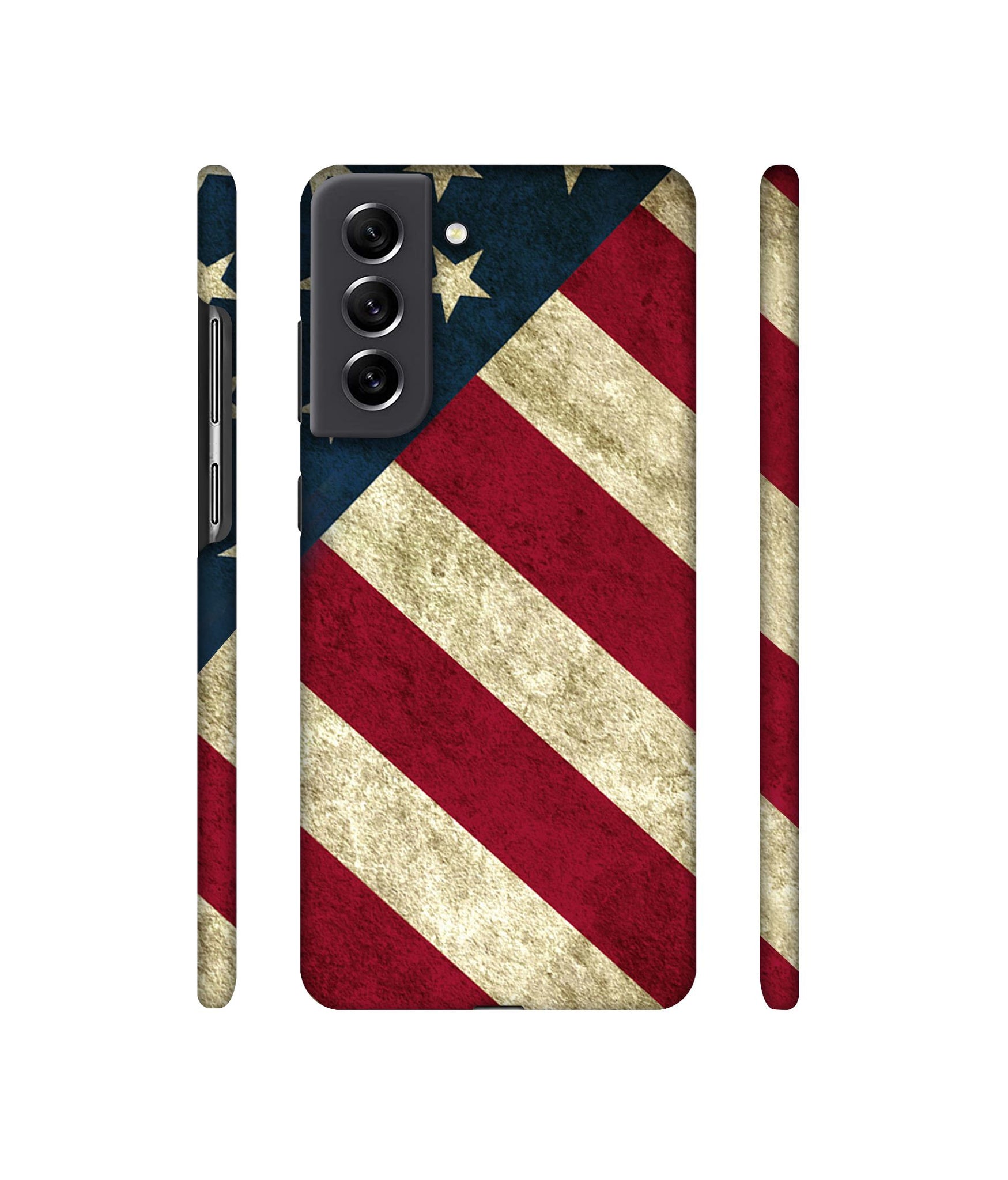 USA Flag Designer Hard Back Cover for Samsung Galaxy S21 FE 5G