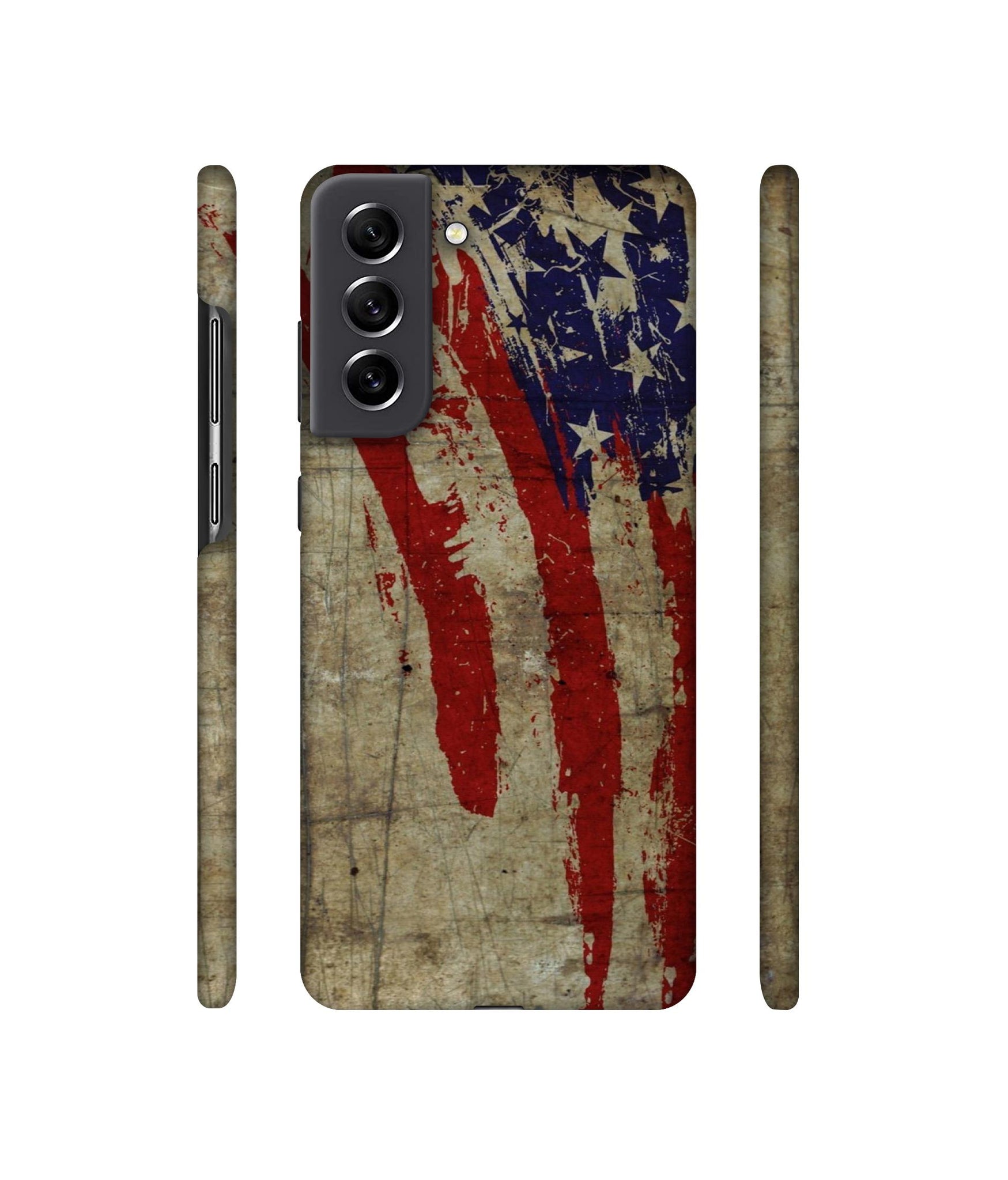 Vintage American Flag Designer Hard Back Cover for Samsung Galaxy S21 FE 5G