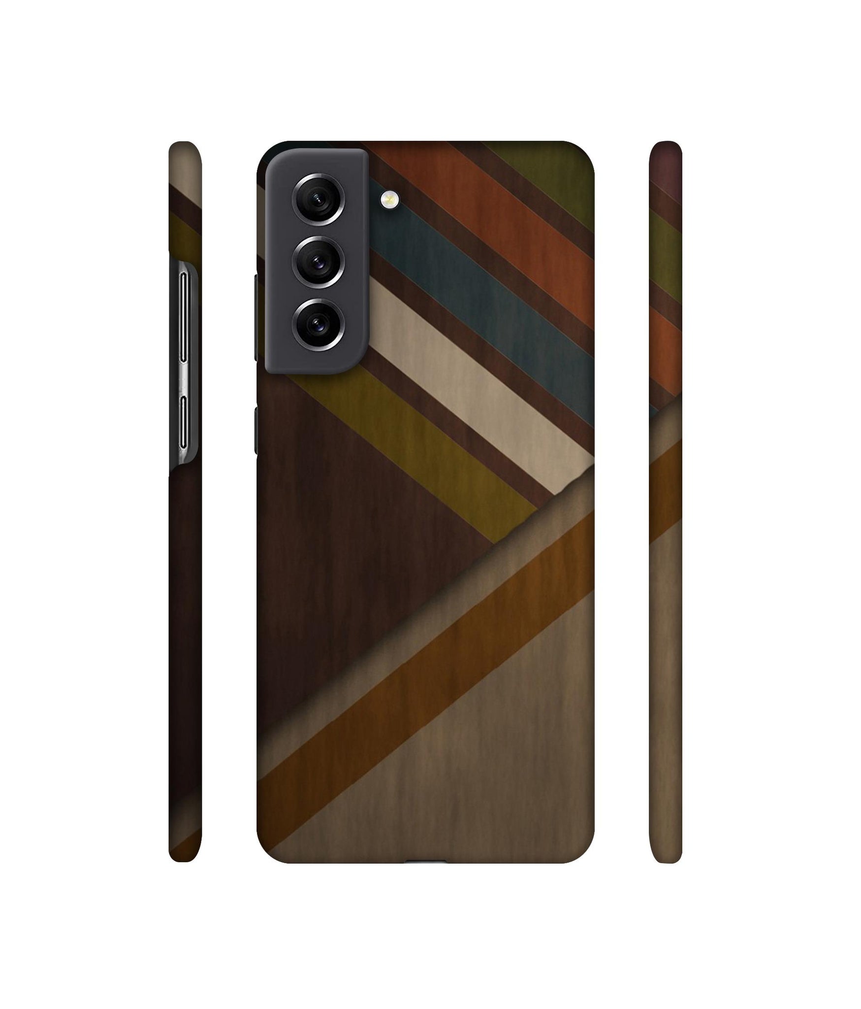 Colorful Wooden Pattern Designer Hard Back Cover for Samsung Galaxy S21 FE 5G