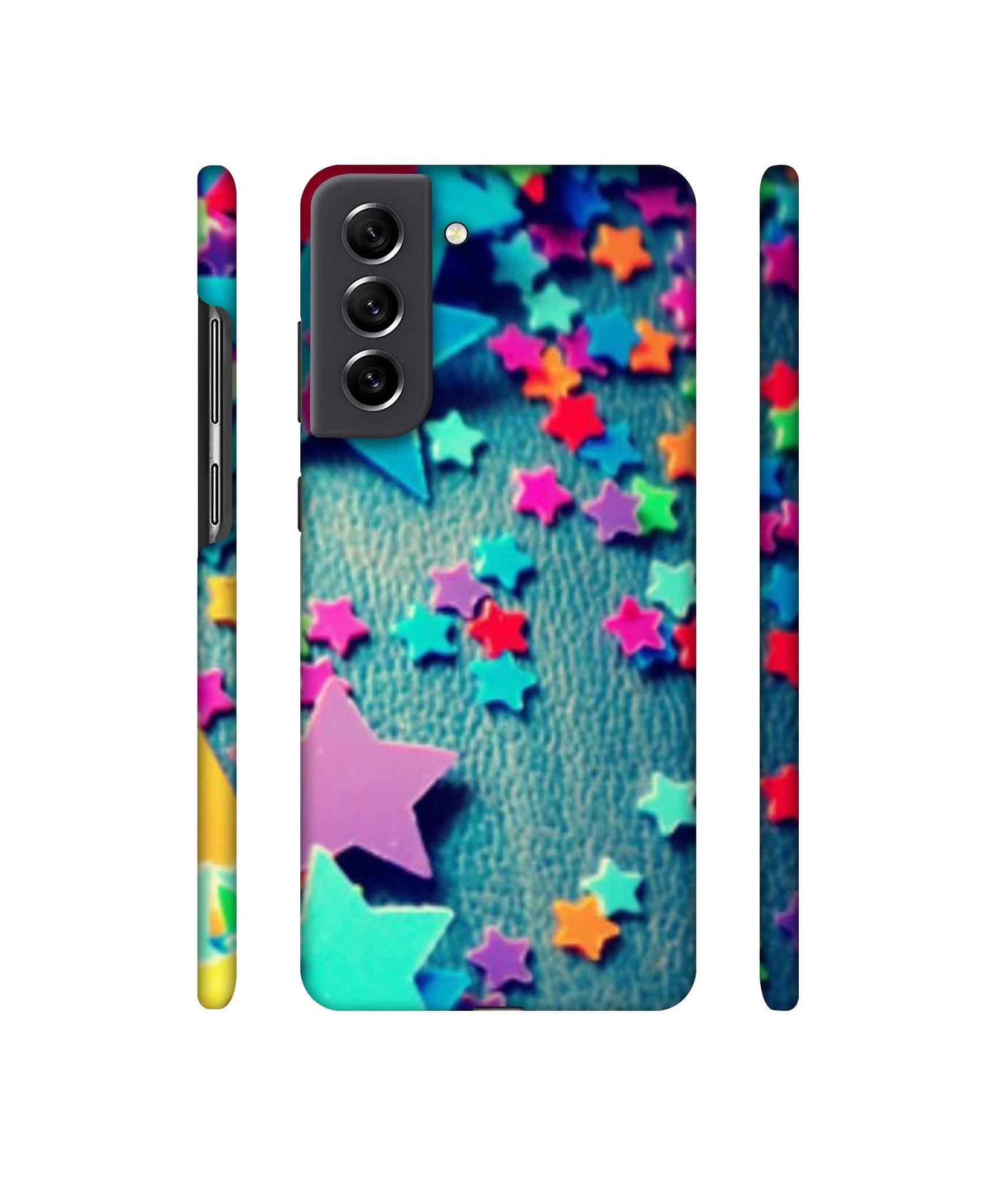 Colorful Stars Designer Hard Back Cover for Samsung Galaxy S21 FE 5G