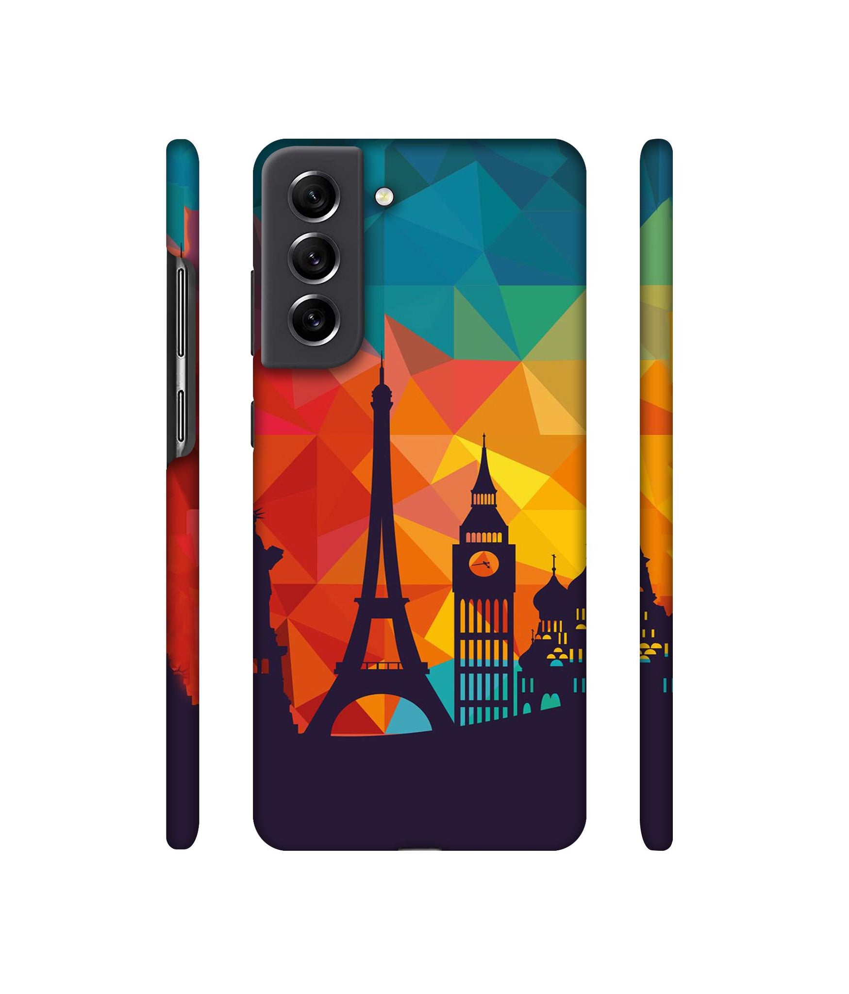 Colored Paris Designer Hard Back Cover for Samsung Galaxy S21 FE 5G