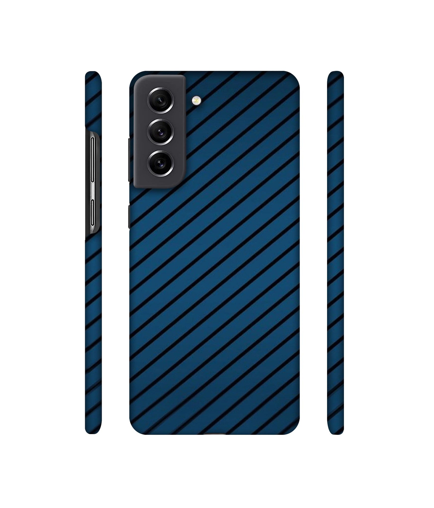 Blue Stripes Designer Hard Back Cover for Samsung Galaxy S21 FE 5G