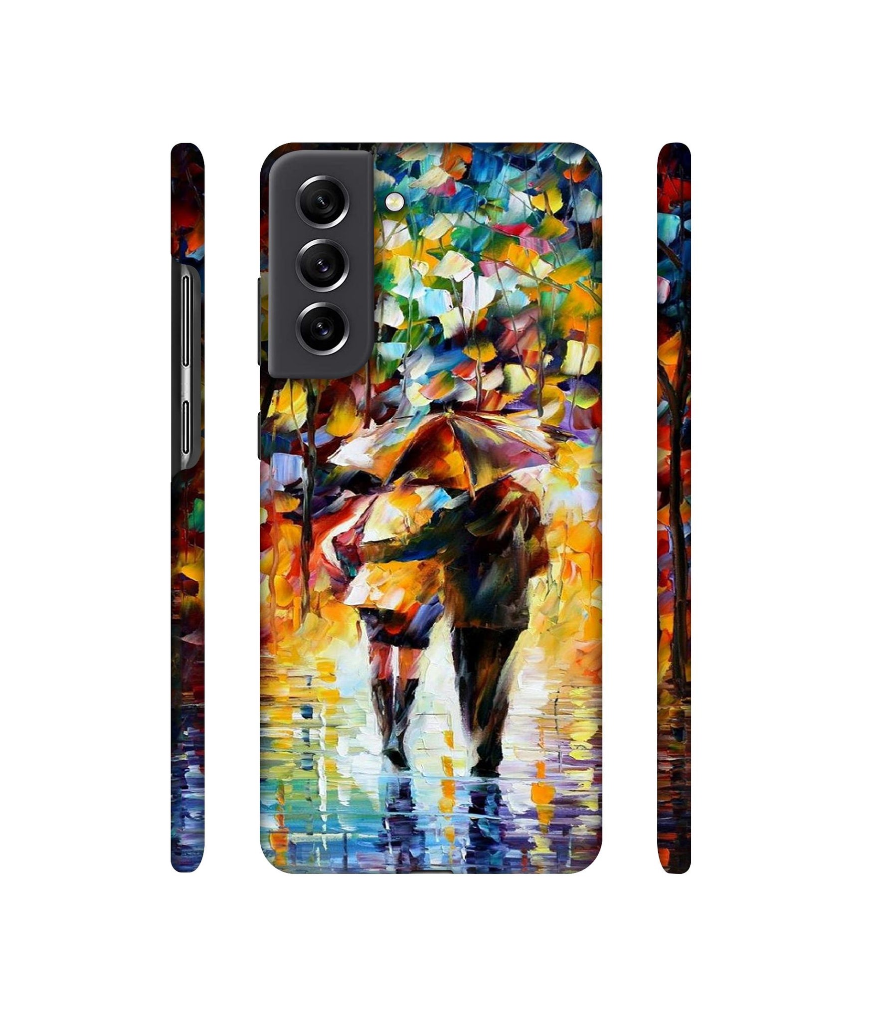 Paint Couple Pattern Designer Hard Back Cover for Samsung Galaxy S21 FE 5G