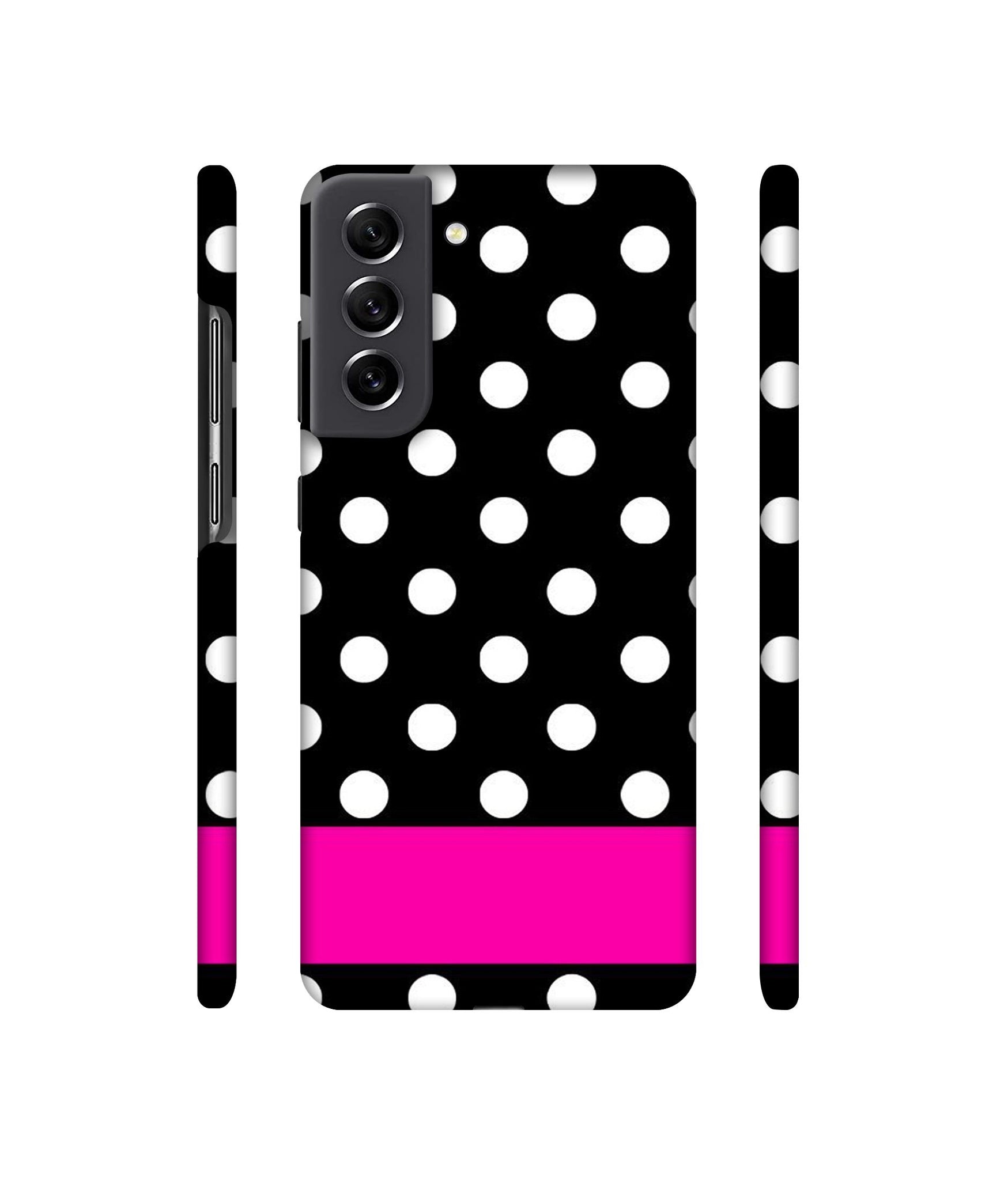White Dots Pattern Designer Hard Back Cover for Samsung Galaxy S21 FE 5G