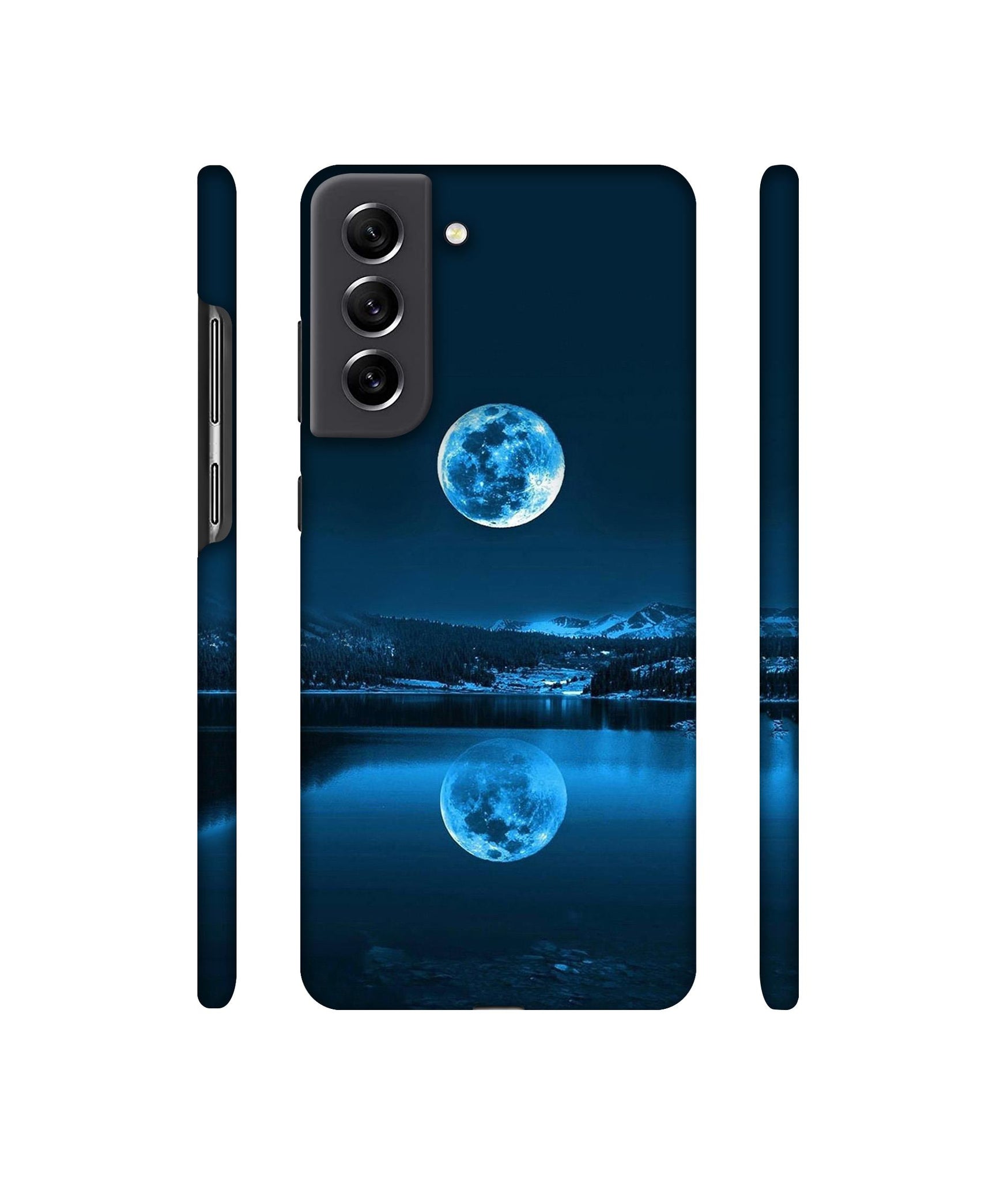 Moon Pattern Print Designer Hard Back Cover for Samsung Galaxy S21 FE 5G