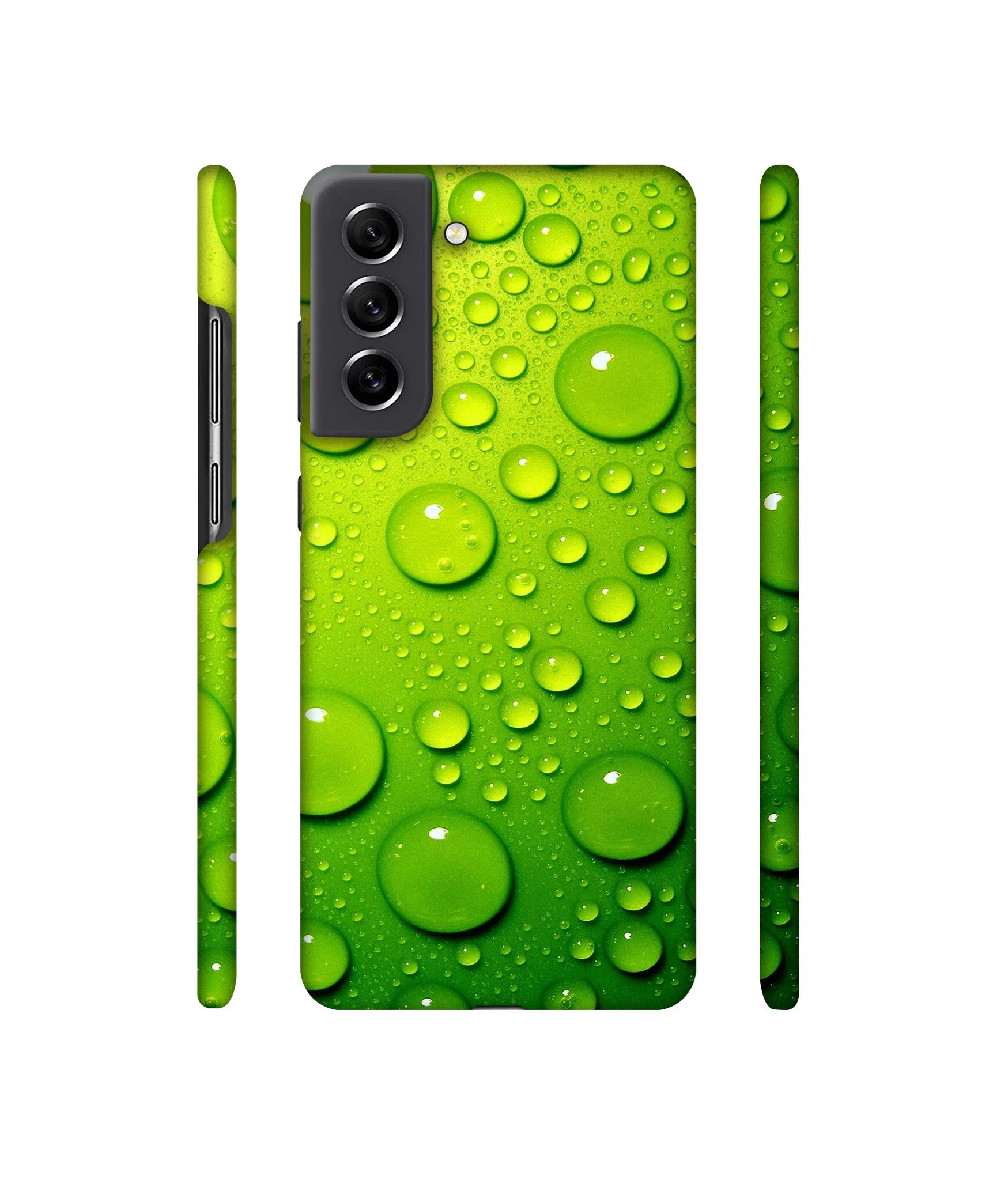 Green Bubbles Designer Hard Back Cover for Samsung Galaxy S21 FE 5G