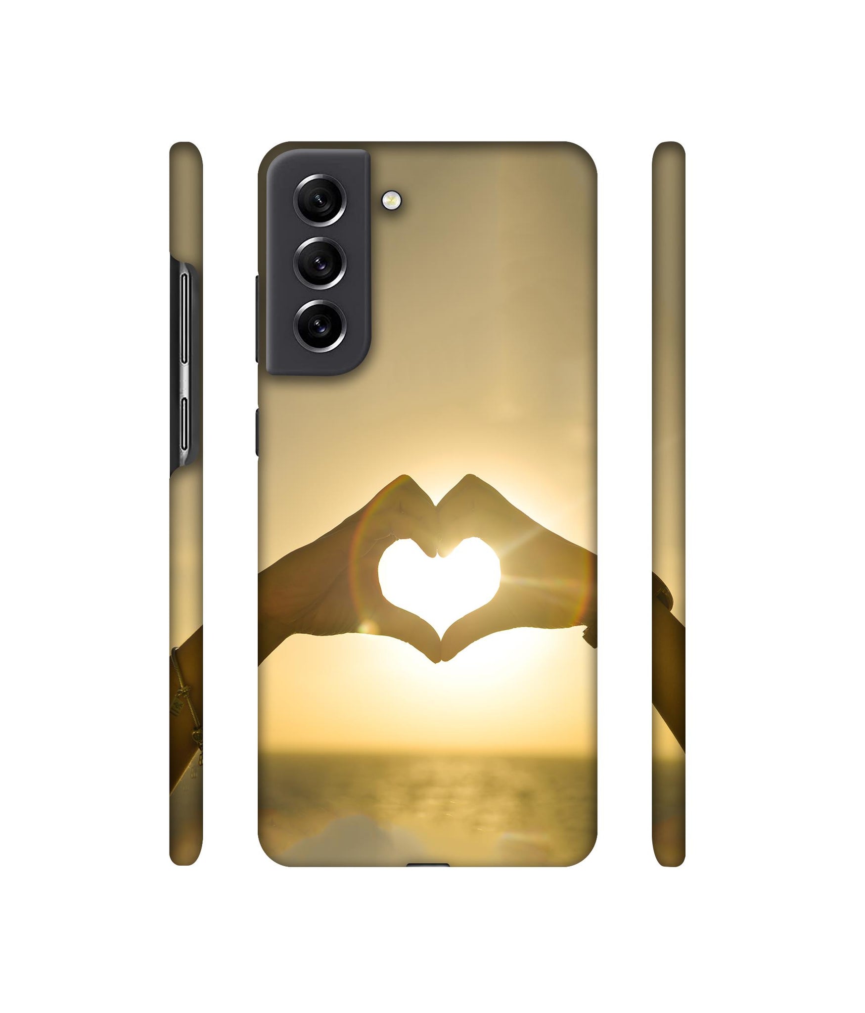 Heart in Hand Shape Designer Hard Back Cover for Samsung Galaxy S21 FE 5G